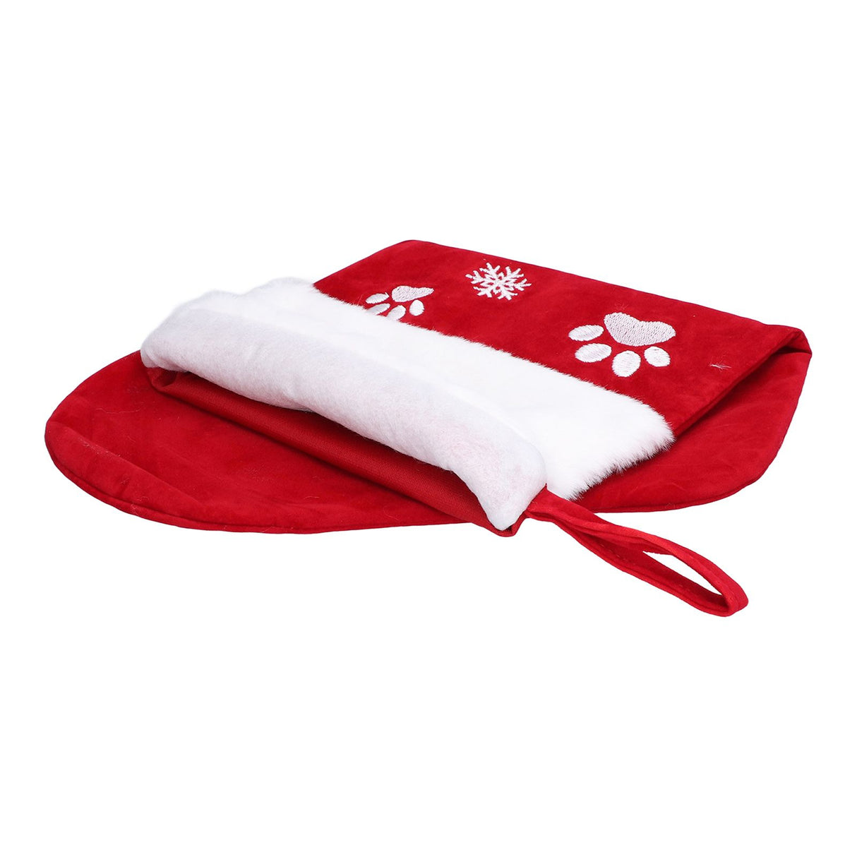 Christmas Stocking Gift Bag Xmas Tree Hanging Pendant Craft for Home Party Decorative OrnamentRed