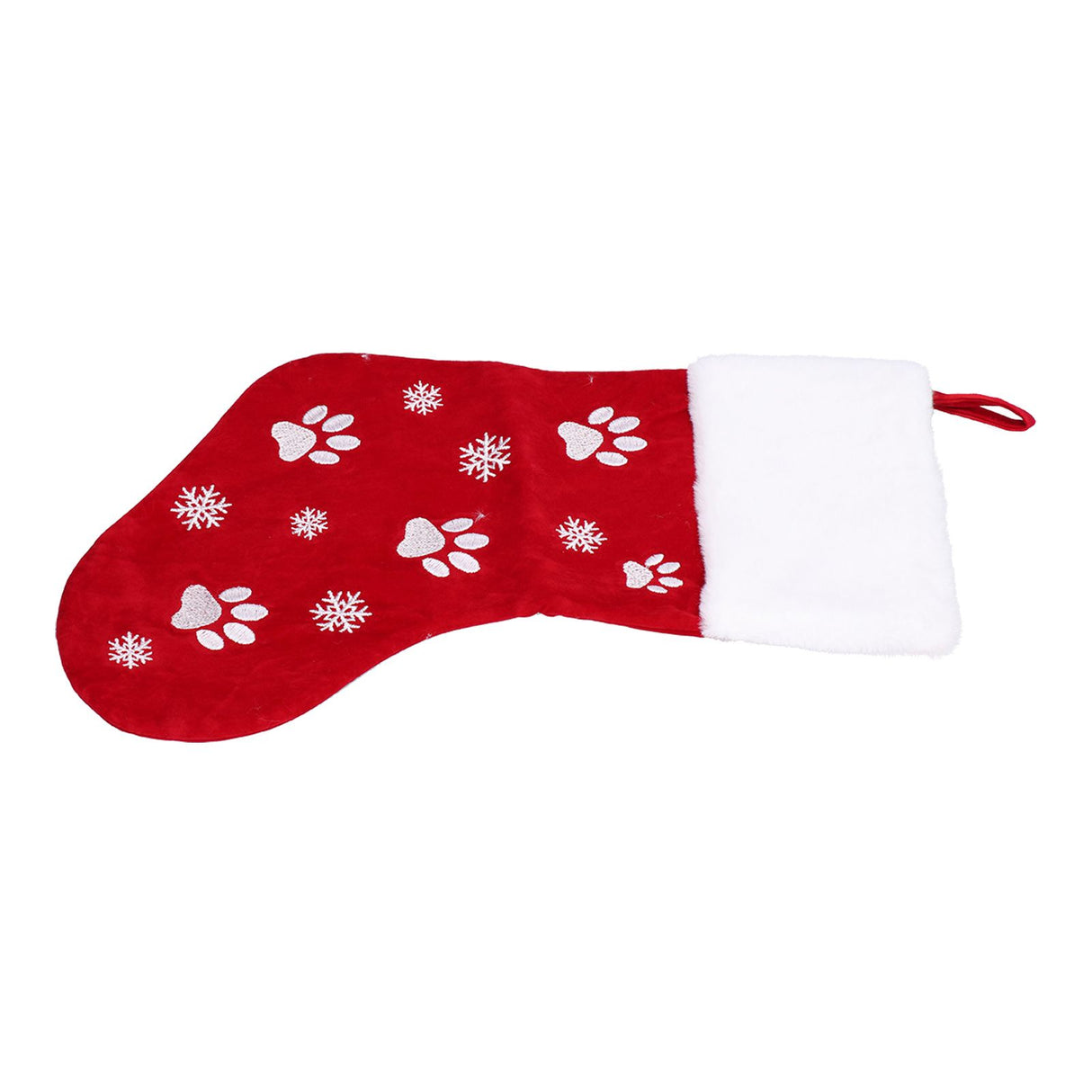 Christmas Stocking Gift Bag Xmas Tree Hanging Pendant Craft for Home Party Decorative OrnamentRed