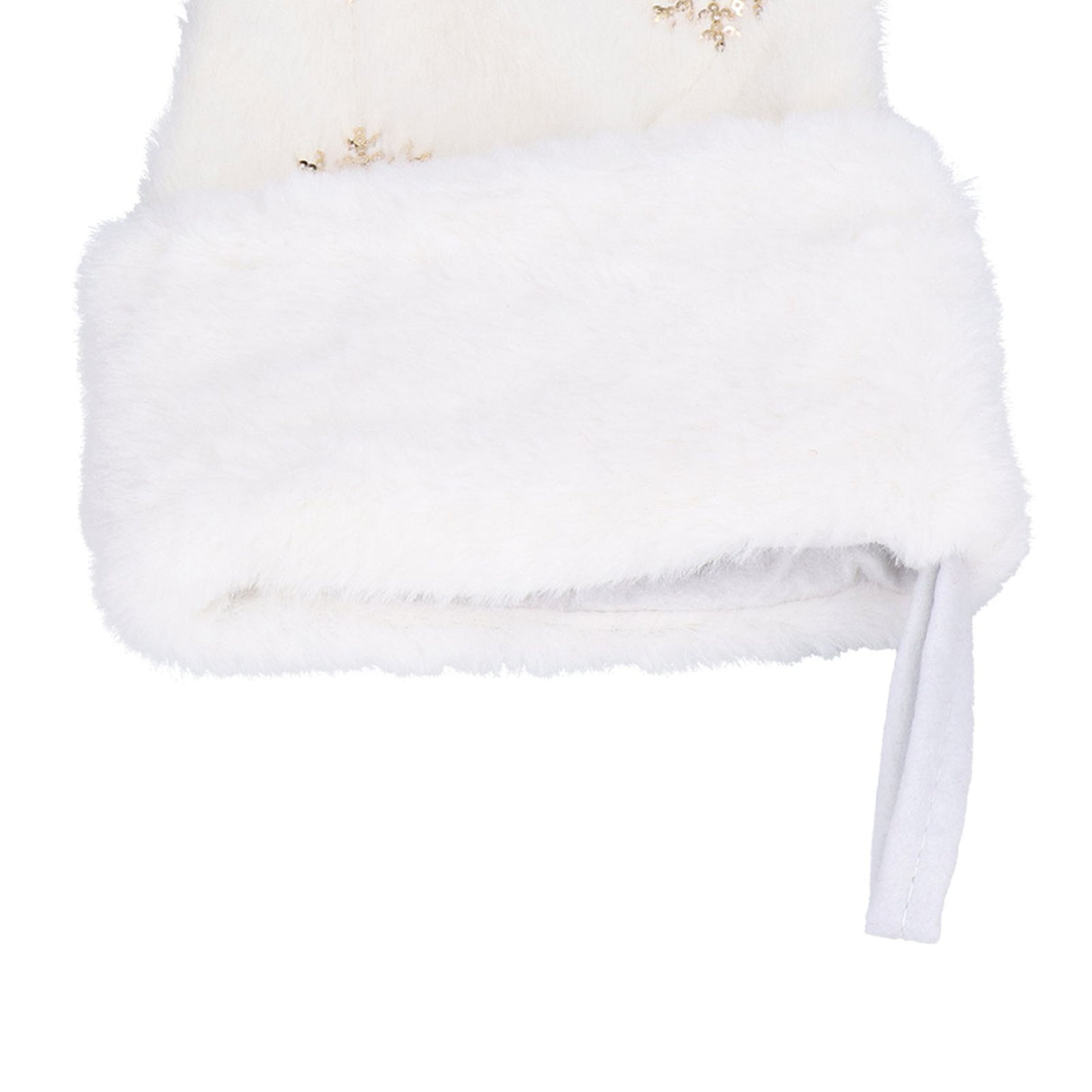 Polyester Christmas Stocking Pendant with Embroidery Snowflake Pattern Xmas Tree Decoration OrnamentGold