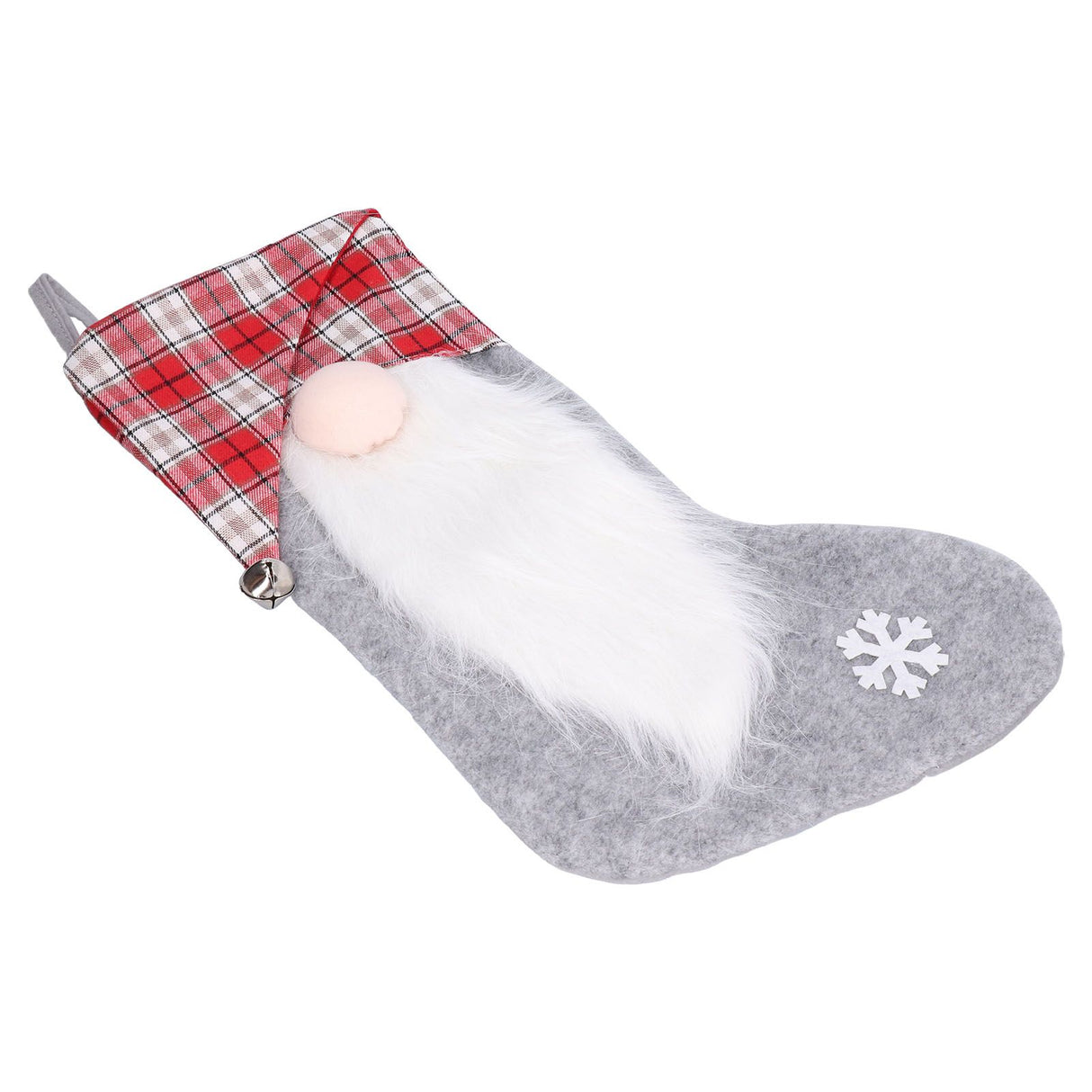 Christmas Stocking Christmas Tree Ornament Gift Bag Christmas Pendant Stocking for Home Party DecorationGray