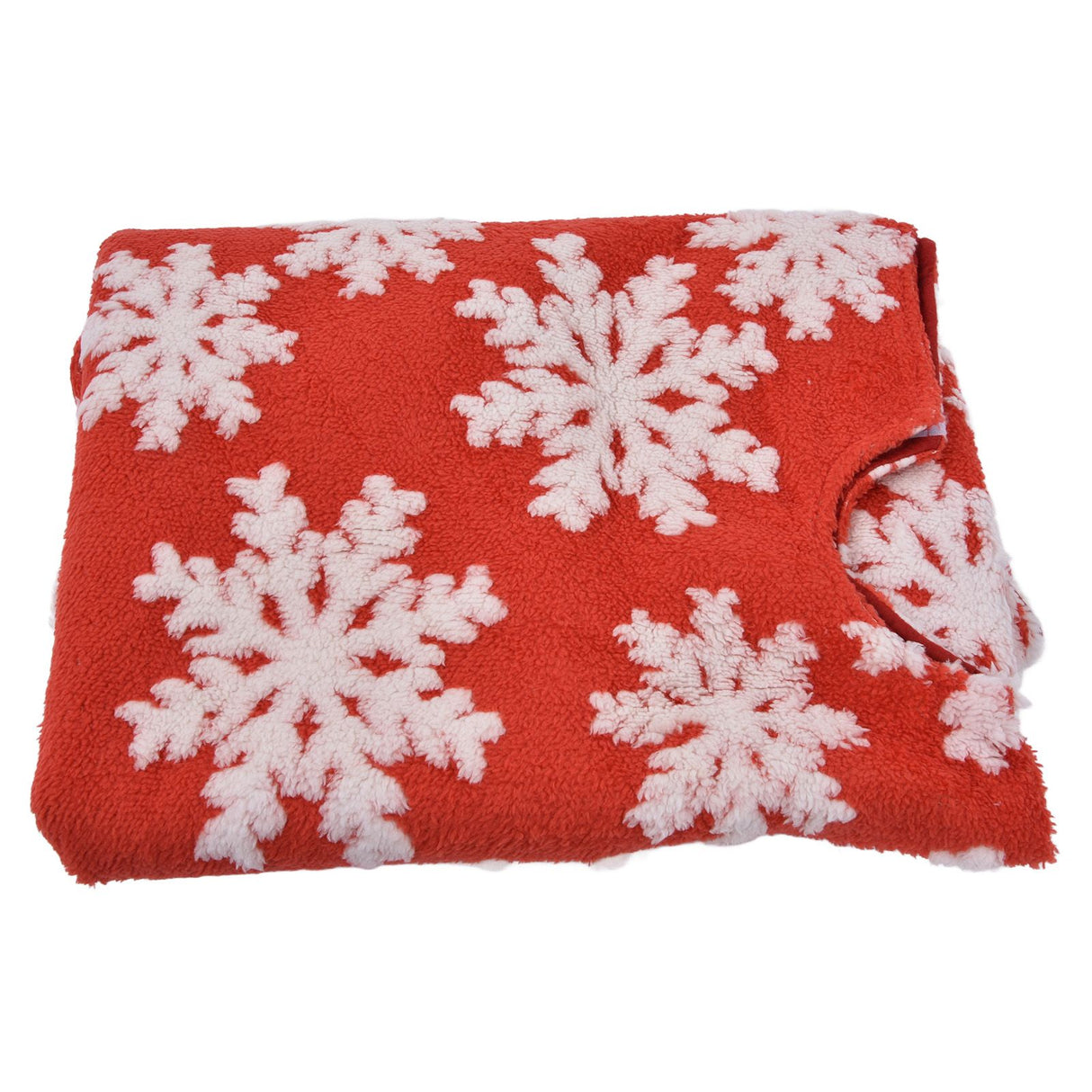 Christmas Tree Skirt White Snowflake Pattern Xmas Tree Mat for Holiday Party Decorations122cm/48.0in