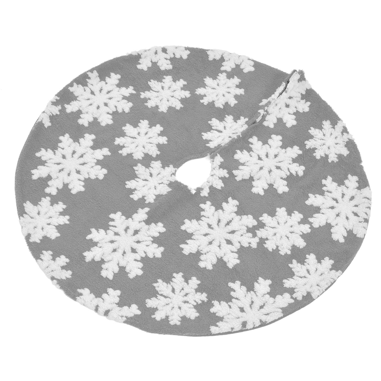 Christmas Tree Skirt Cute Snowflake Patterns Reused Beautiful Practical Christmas Tree Decorations for Decor Background78cm