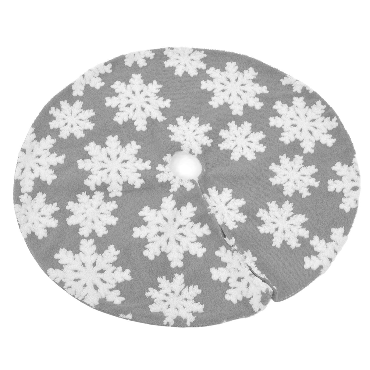 Christmas Tree Skirt Cute Snowflake Patterns Reused Beautiful Practical Christmas Tree Decorations for Decor Background78cm