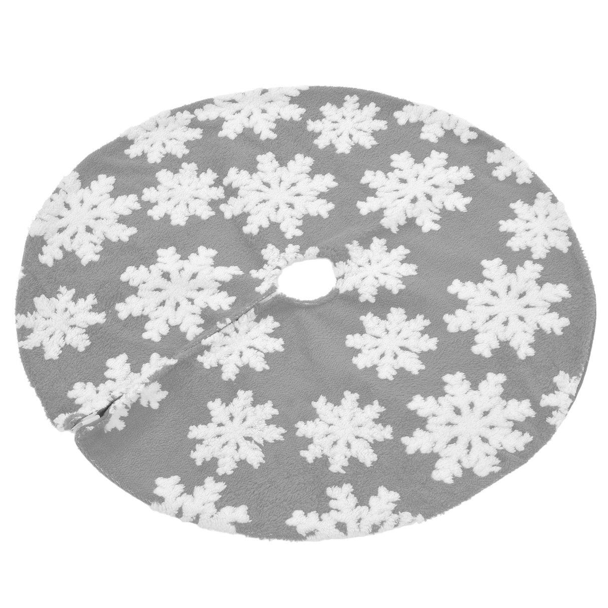 Christmas Tree Skirt Cute Snowflake Patterns Reused Beautiful Practical Christmas Tree Decorations for Decor Background78cm