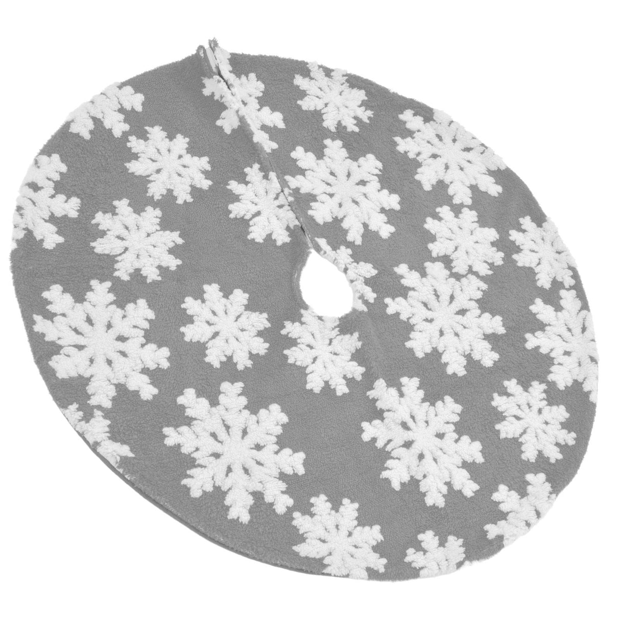 Christmas Tree Skirt Cute Snowflake Patterns Reused Beautiful Practical Christmas Tree Decorations for Decor Background78cm