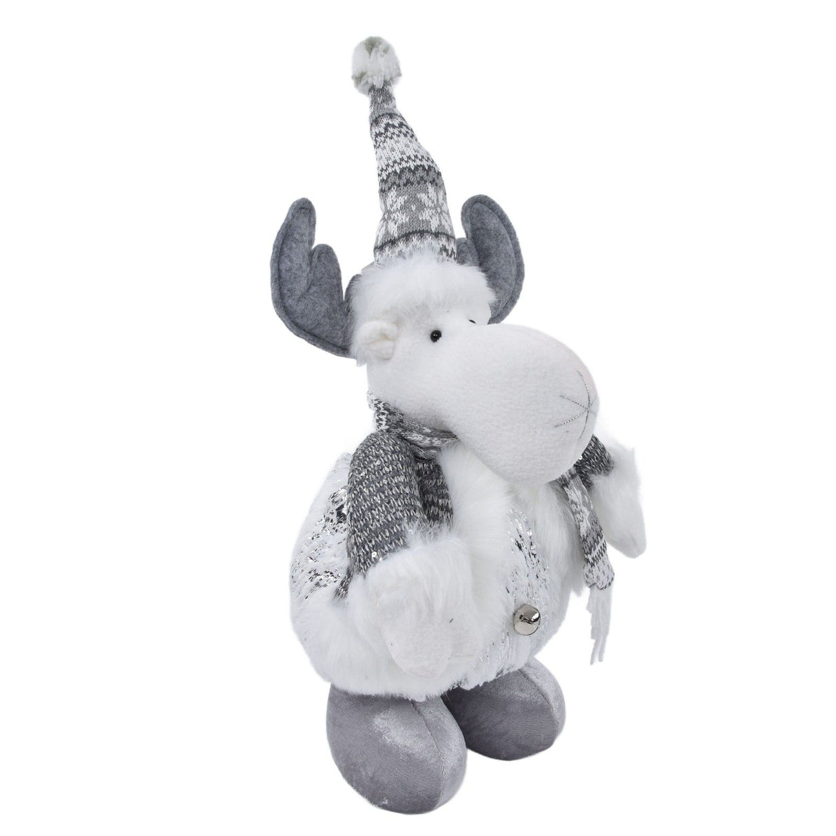 Retractable Christmas Elk Doll Polyester Christmas Ornament Gift Festival Decoration for Children Kids