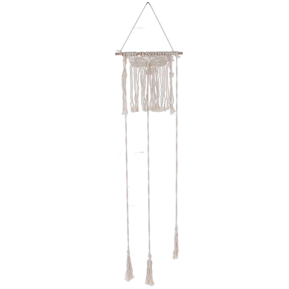 Boho Hat Wall Hanging Rack Cotton Rope Woven Bohemian Caps Holder for Home Office StudioType B