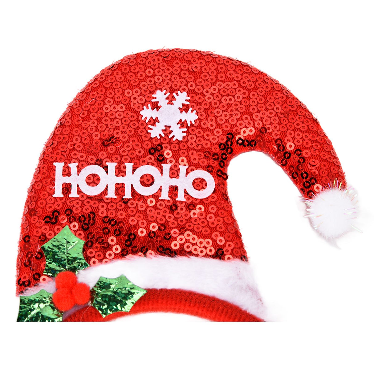 6Pcs Christmas Headband Christmas Tree Reindeer Snowflake Santa Hat Holiday Party Headgear for Christmas Party