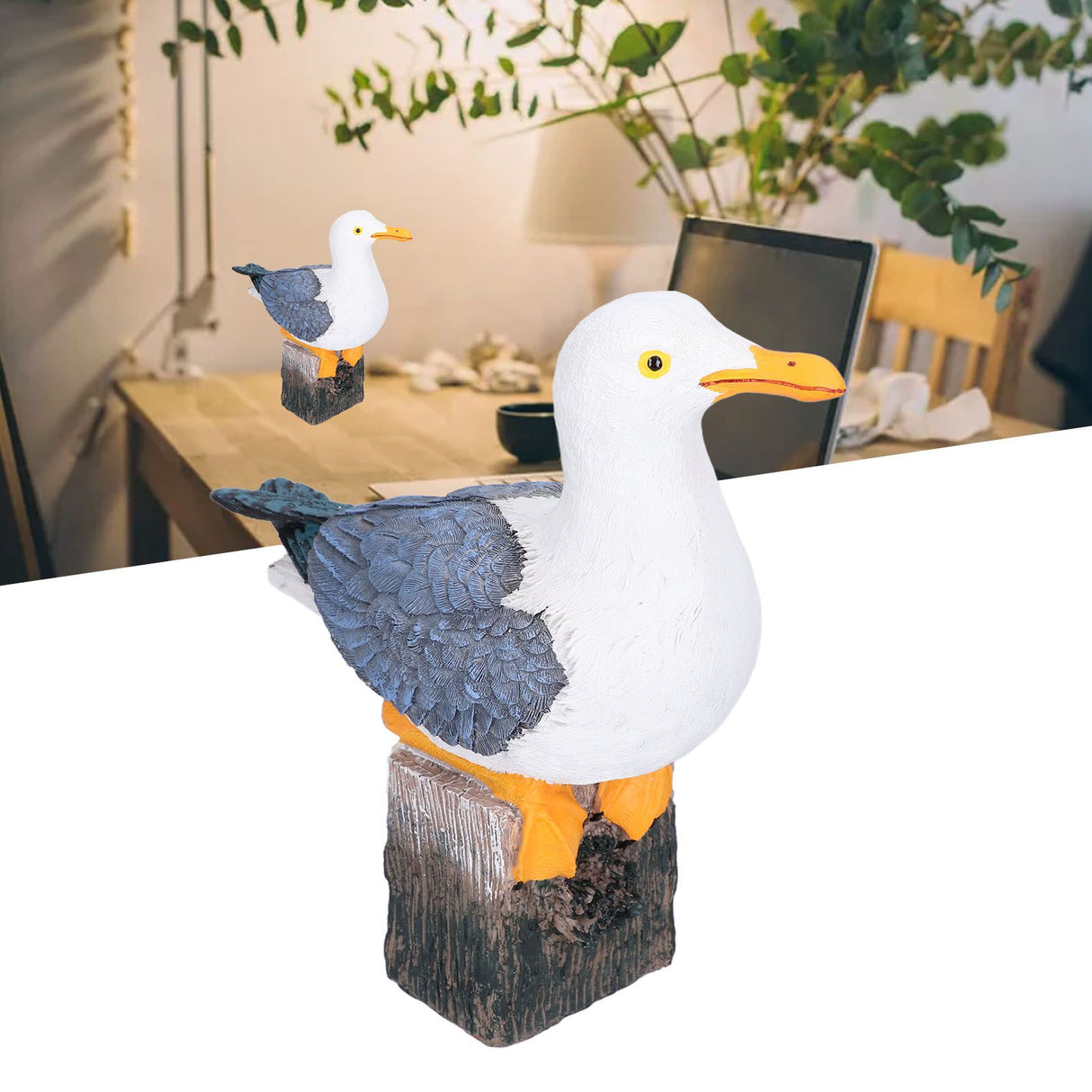 Seagull Figurine Decorations Cute Appearance Vivid Lifelike Exquisite Workmanship Nautical Decor for Home Decor Gifts