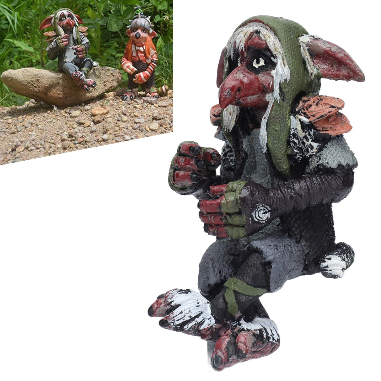 Resin Statue Garden Big Goblin Statue Leprechaun Anime Character Sculpture Home Decor Toys