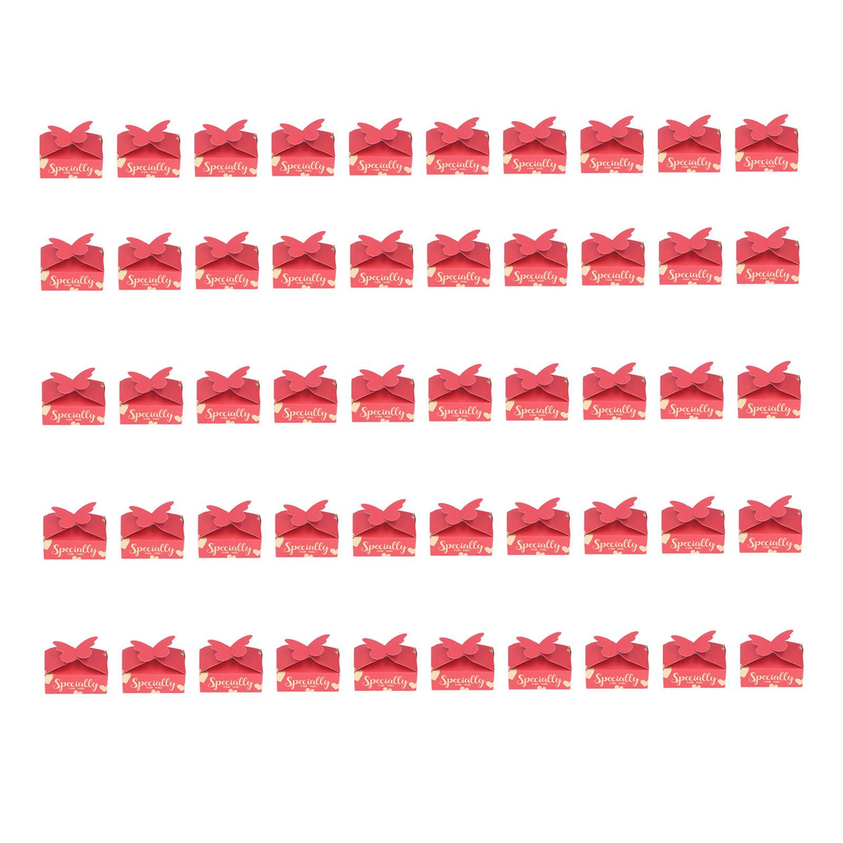 50pcs Favor Boxes Safe Durable Exquisite Lovely Gold Red Compact Portable Wedding Bags for Parties Birthdays