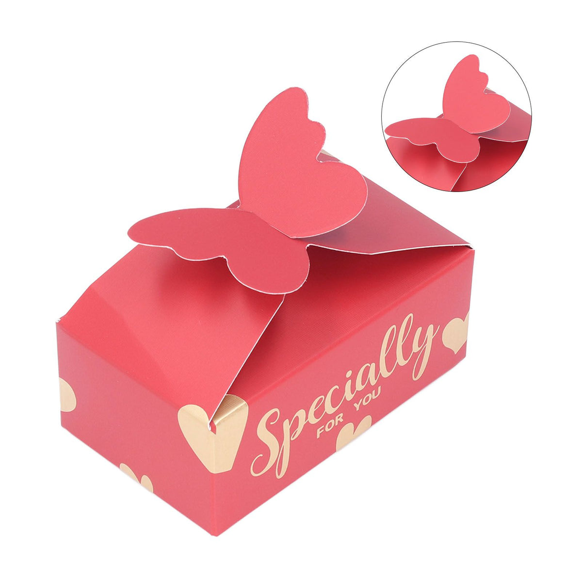 50pcs Favor Boxes Safe Durable Exquisite Lovely Gold Red Compact Portable Wedding Bags for Parties Birthdays