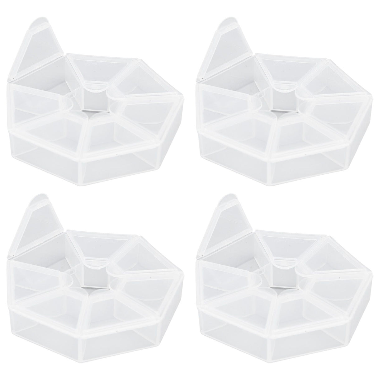 7 Grids Storage Box Clear Plastic Organizer Containers for Fishing Jewelry Pills