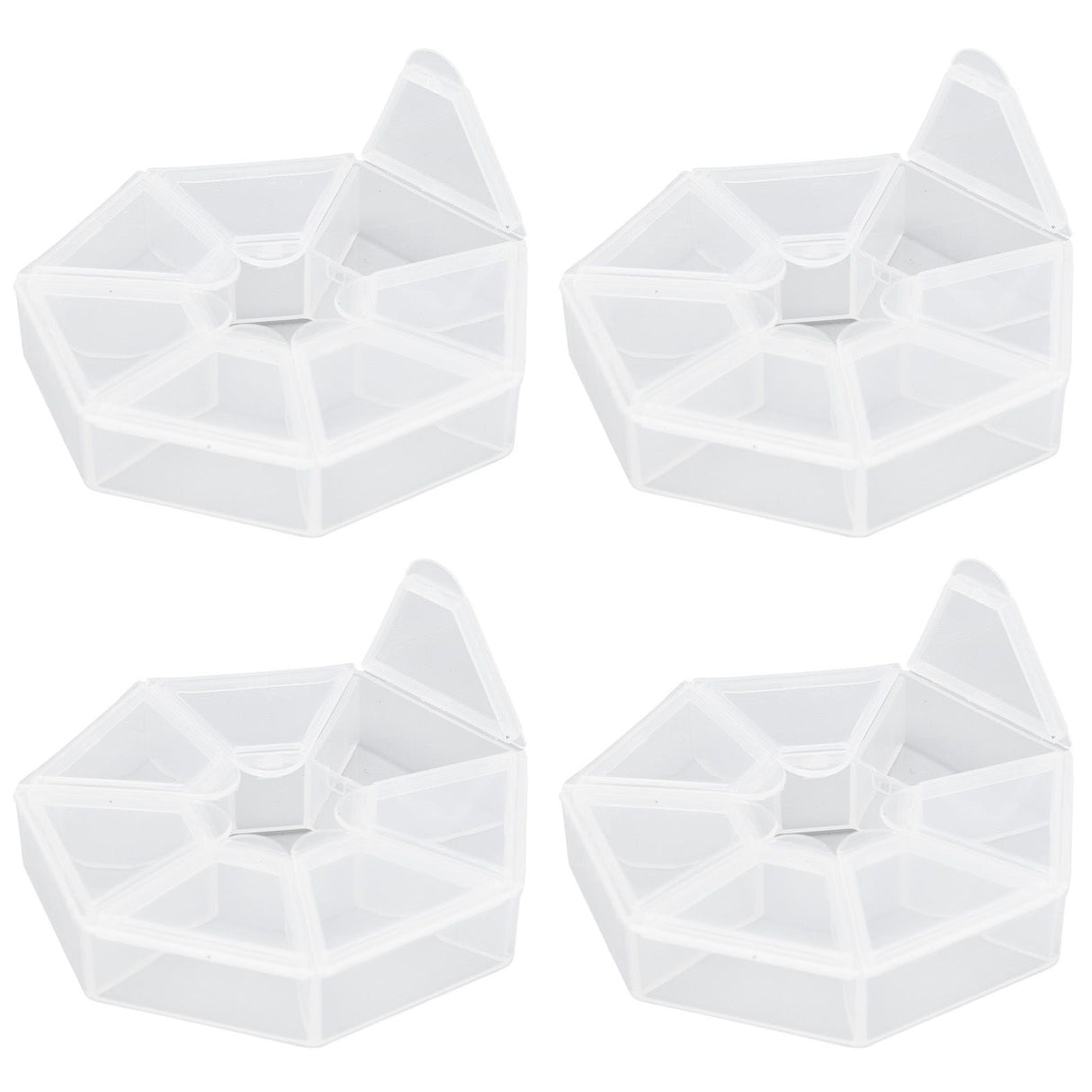7 Grids Storage Box Clear Plastic Organizer Containers for Fishing Jewelry Pills