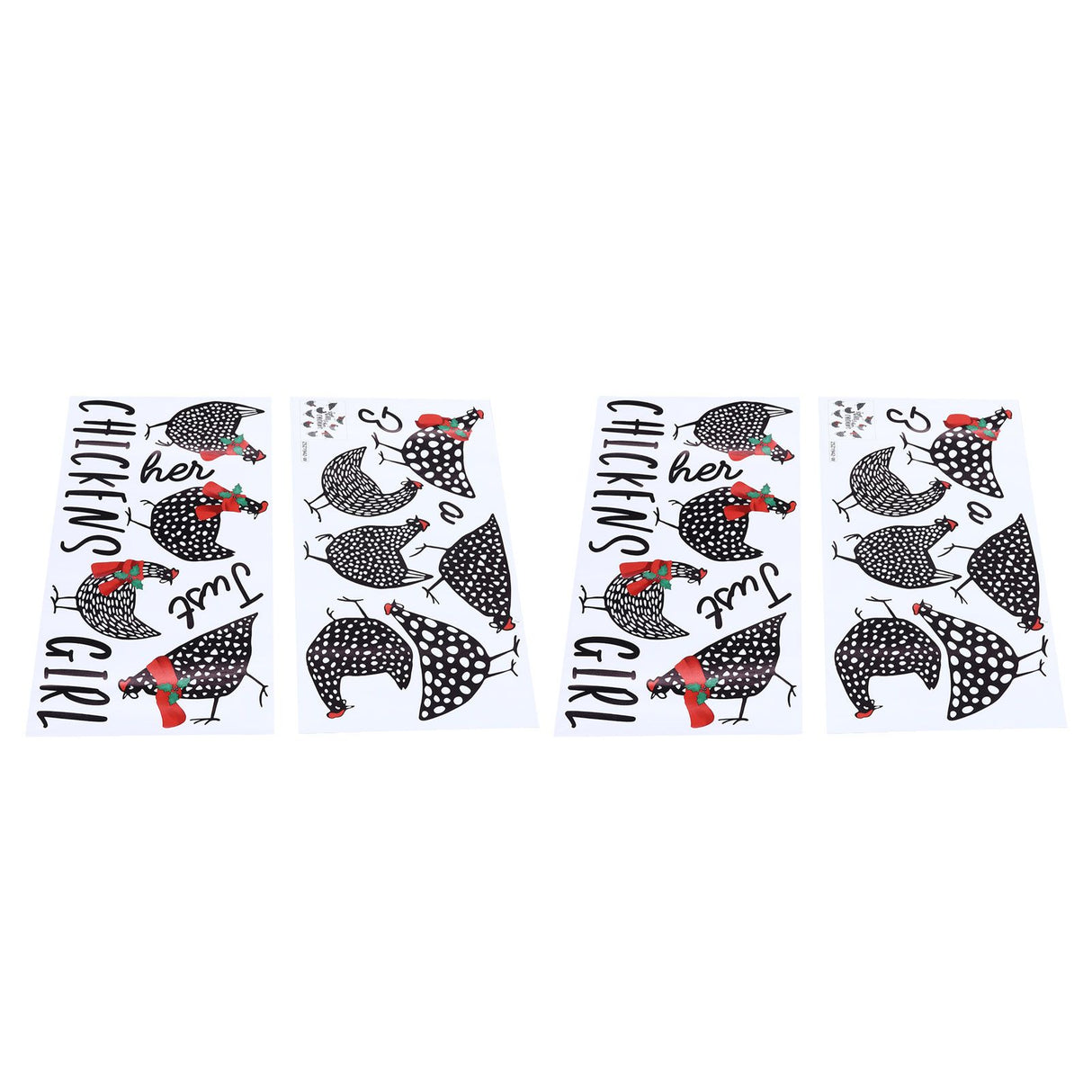 4pcs Kitchen Wall Stick 60x30cm Chicken Shape Creativity Simple Removable Decorative Wall Stickers