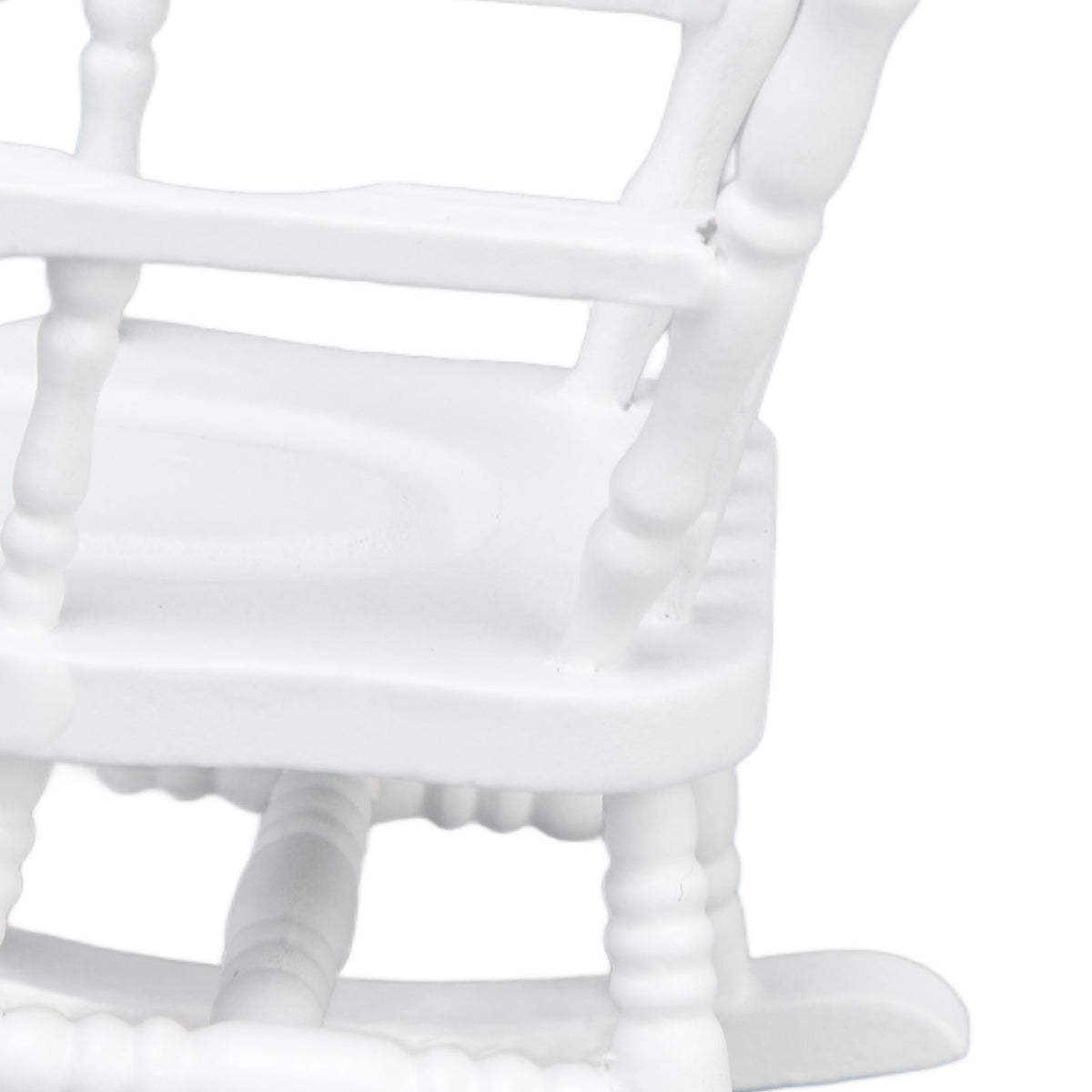 1:12 Dollhouse Chair Wood Doll House Miniature Rocking Chair White Mini Dollhouse Furniture