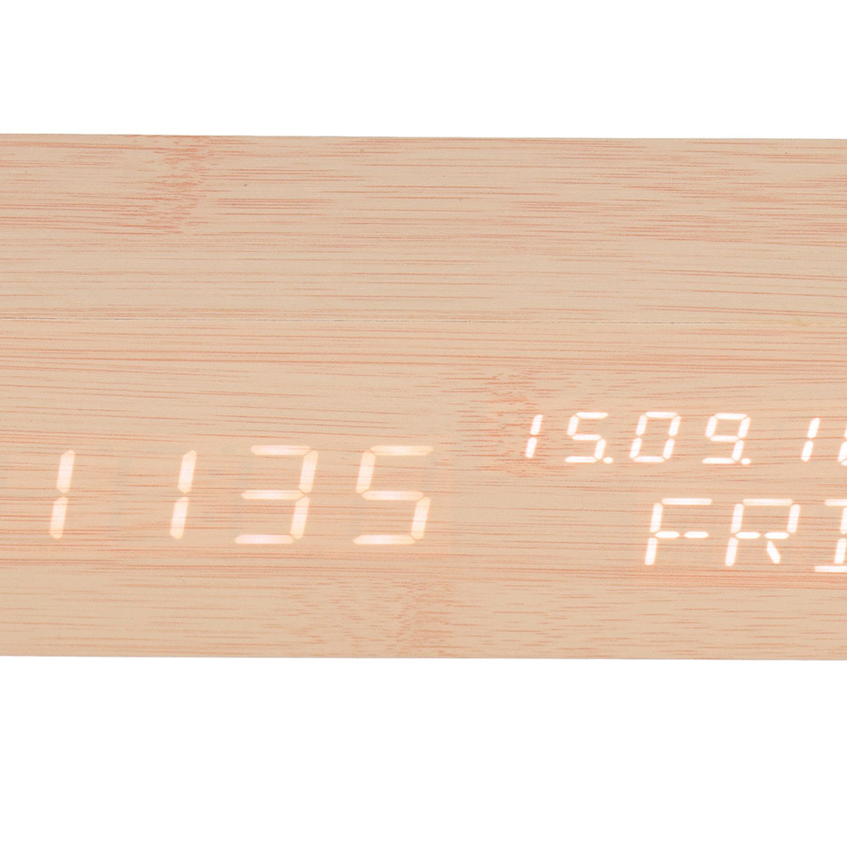 LED Digital Alarm Clock Wooden Alarm Clock Sound Control 3 Brightness Adjustment for Living Room Office
