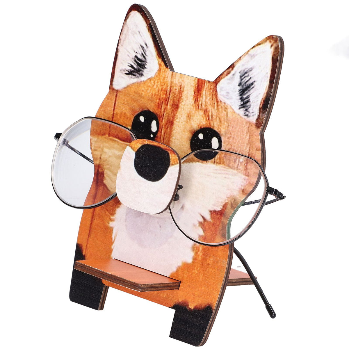 Animal Shape Glasses Holder Unique Beautiful Design Natural Odorless Composite Wood Eyeglasses Display StandFoxes