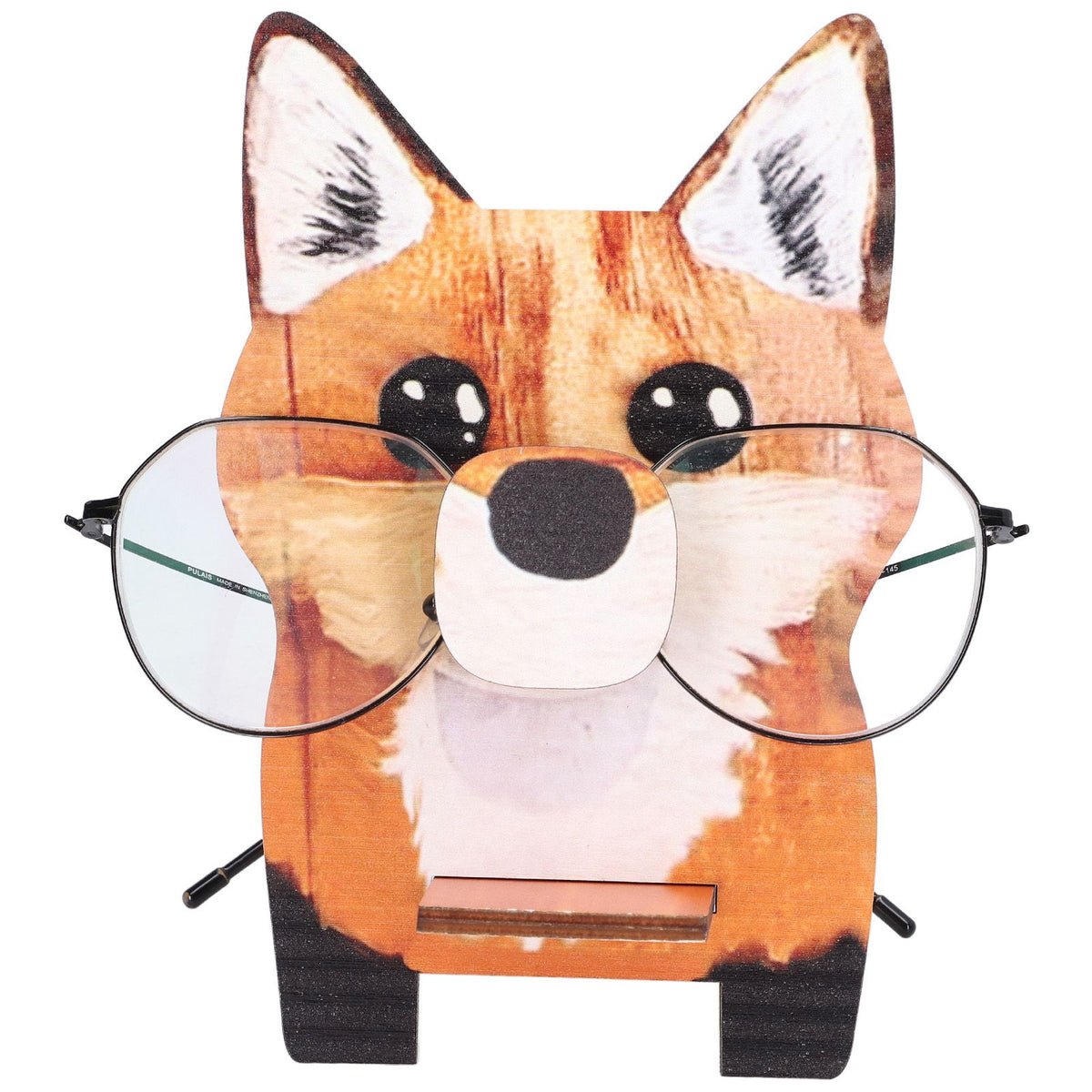Animal Shape Glasses Holder Unique Beautiful Design Natural Odorless Composite Wood Eyeglasses Display StandFoxes