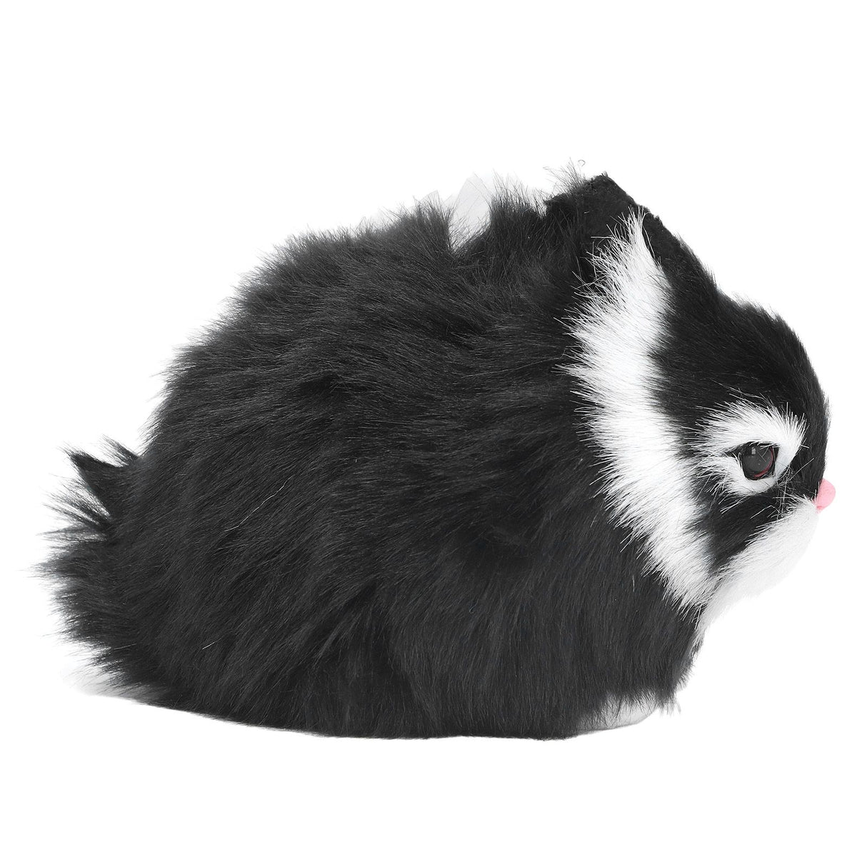Miniature Plush Rabbits Plastic Plush Material Soft Comfortable Durable Rabbits Stuffed Doll for Table DecorationBlack