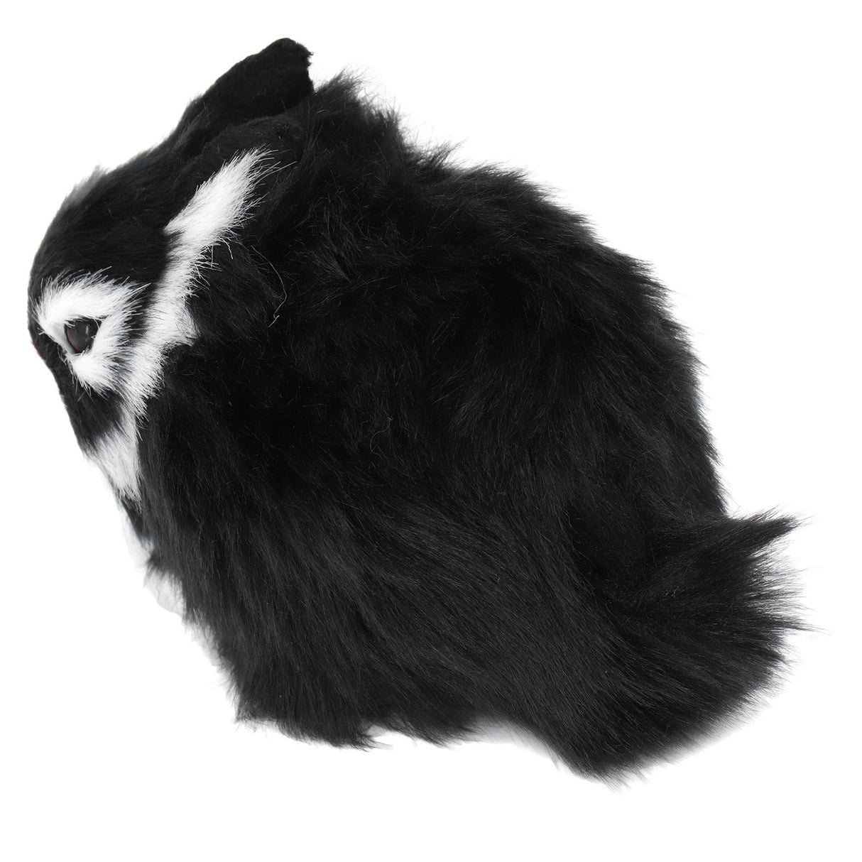 Miniature Plush Rabbits Plastic Plush Material Soft Comfortable Durable Rabbits Stuffed Doll for Table DecorationBlack