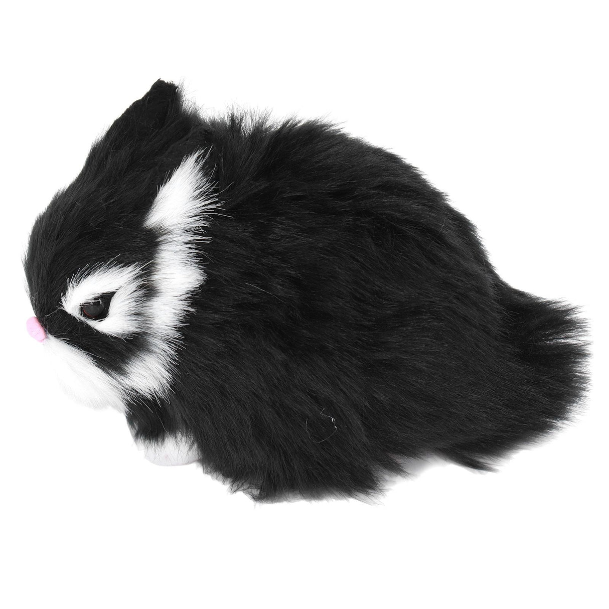 Miniature Plush Rabbits Plastic Plush Material Soft Comfortable Durable Rabbits Stuffed Doll for Table DecorationBlack