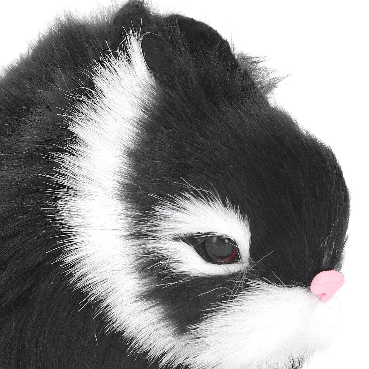 Miniature Plush Rabbits Plastic Plush Material Soft Comfortable Durable Rabbits Stuffed Doll for Table DecorationBlack