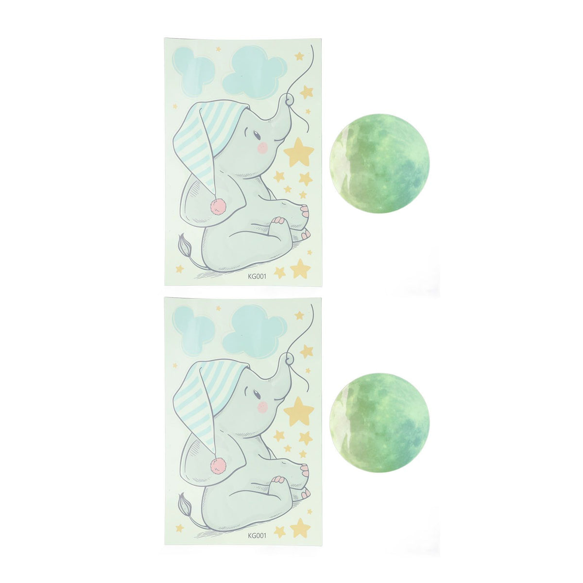 2Set Luminous Wall Sticker DIY Glowing Wall Decals Self Adhesive Wall Paper for Bedroom