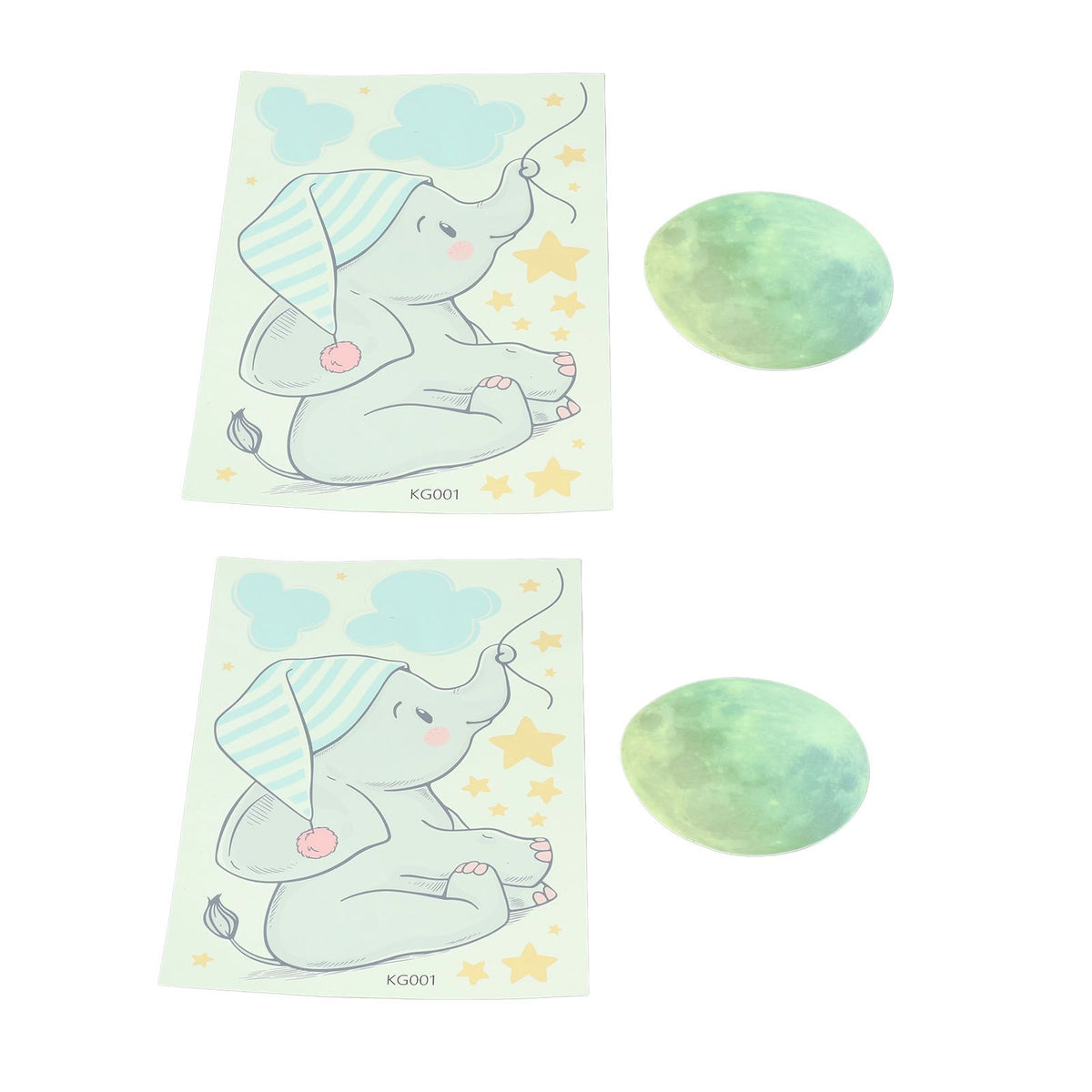 2Set Luminous Wall Sticker DIY Glowing Wall Decals Self Adhesive Wall Paper for Bedroom