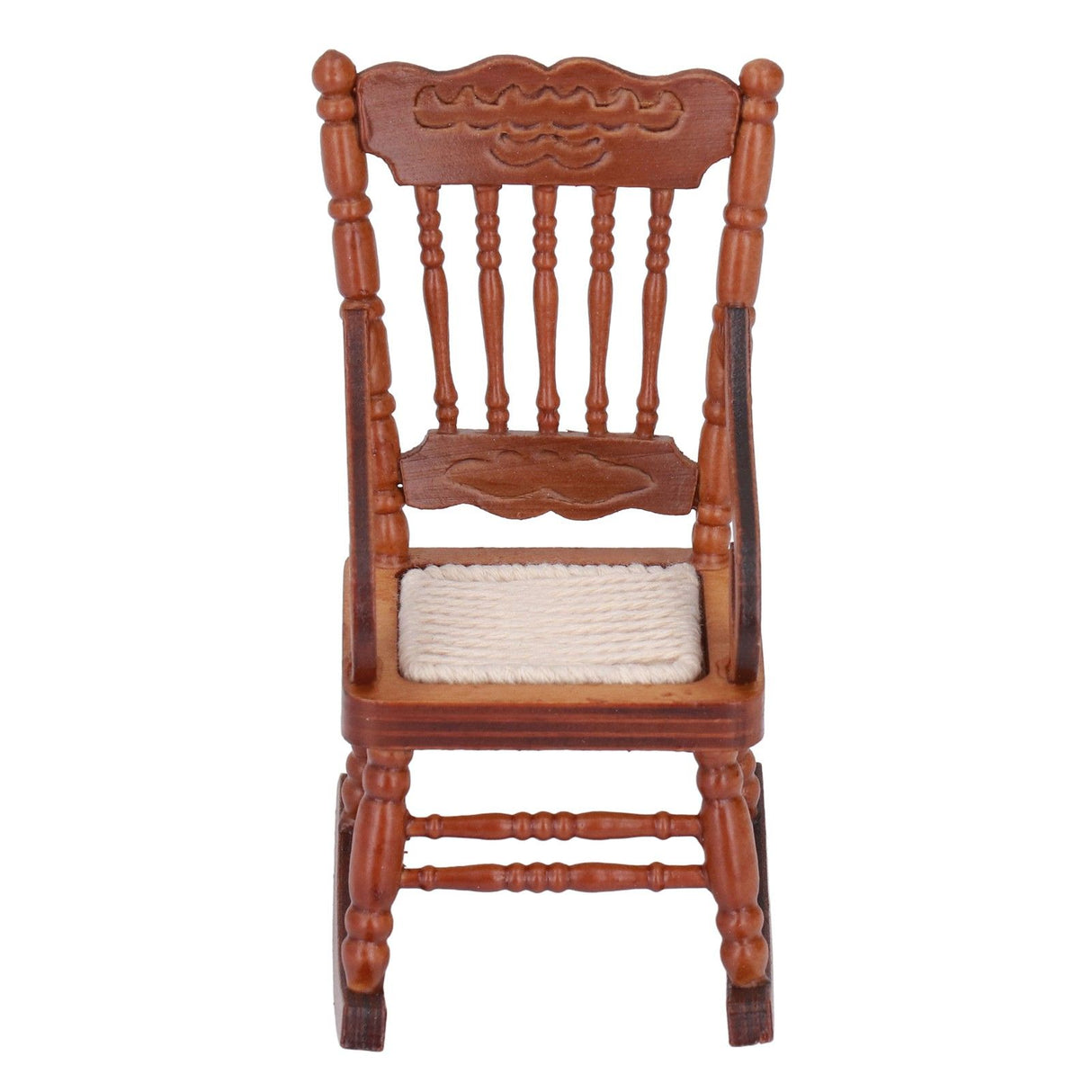 Dollhouse Miniature Chair Exquisite Details Bright Color Miniature Dollhouse Wooden Furniture for 1:12 DollhouseBrown