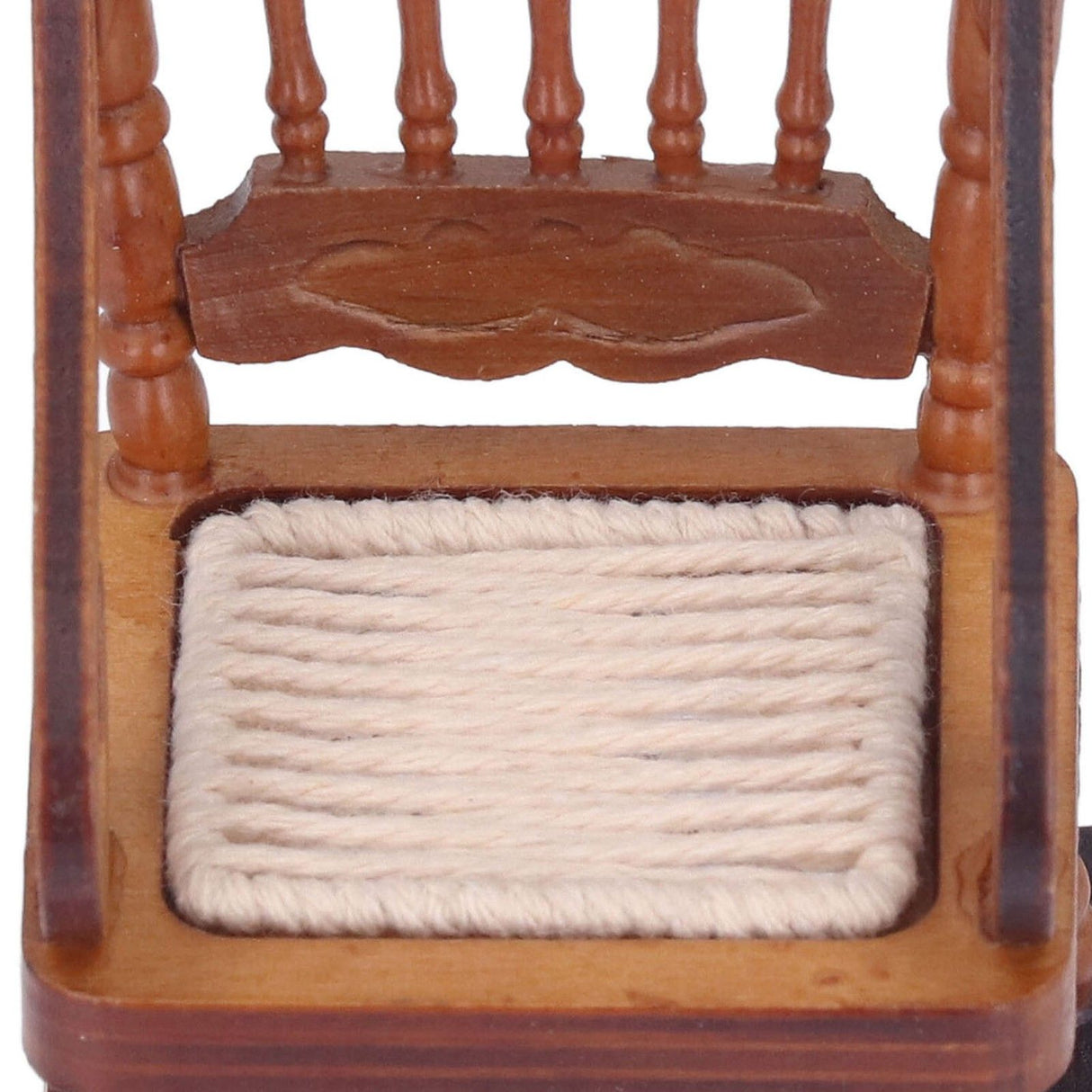 Dollhouse Miniature Chair Exquisite Details Bright Color Miniature Dollhouse Wooden Furniture for 1:12 DollhouseBrown