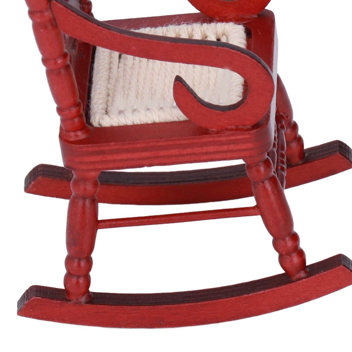 Dollhouse Miniature Chair Exquisite Details Bright Color Miniature Dollhouse Wooden Furniture for 1:12 DollhouseMahogany Color