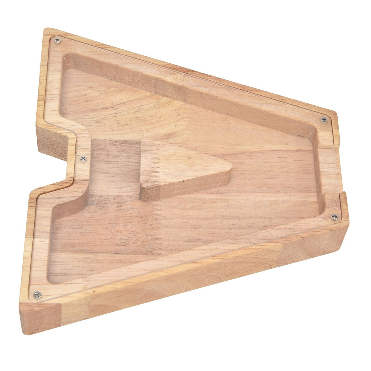 Wooden Bank DIY Making Birch Wood Plastic Material Letter A Shape Transparent Appearance Decorative Change Bank for Kid