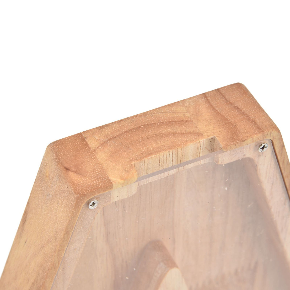 Wooden Bank DIY Making Birch Wood Plastic Material Letter A Shape Transparent Appearance Decorative Change Bank for Kid