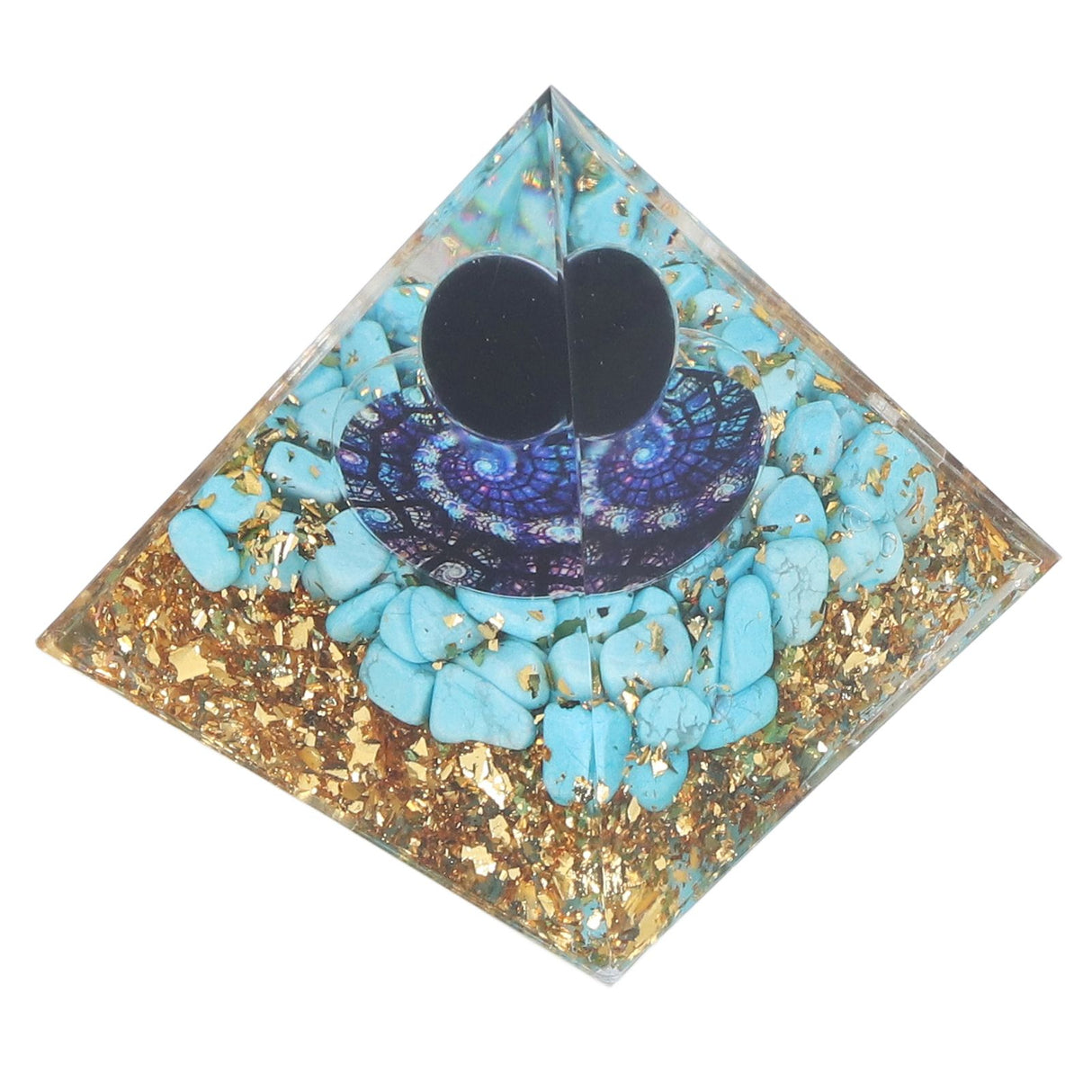 Orgone Pyramid Energy Healing Chakra Pyramid Promotes Mental Growth for Home Office Desktop Decoration
