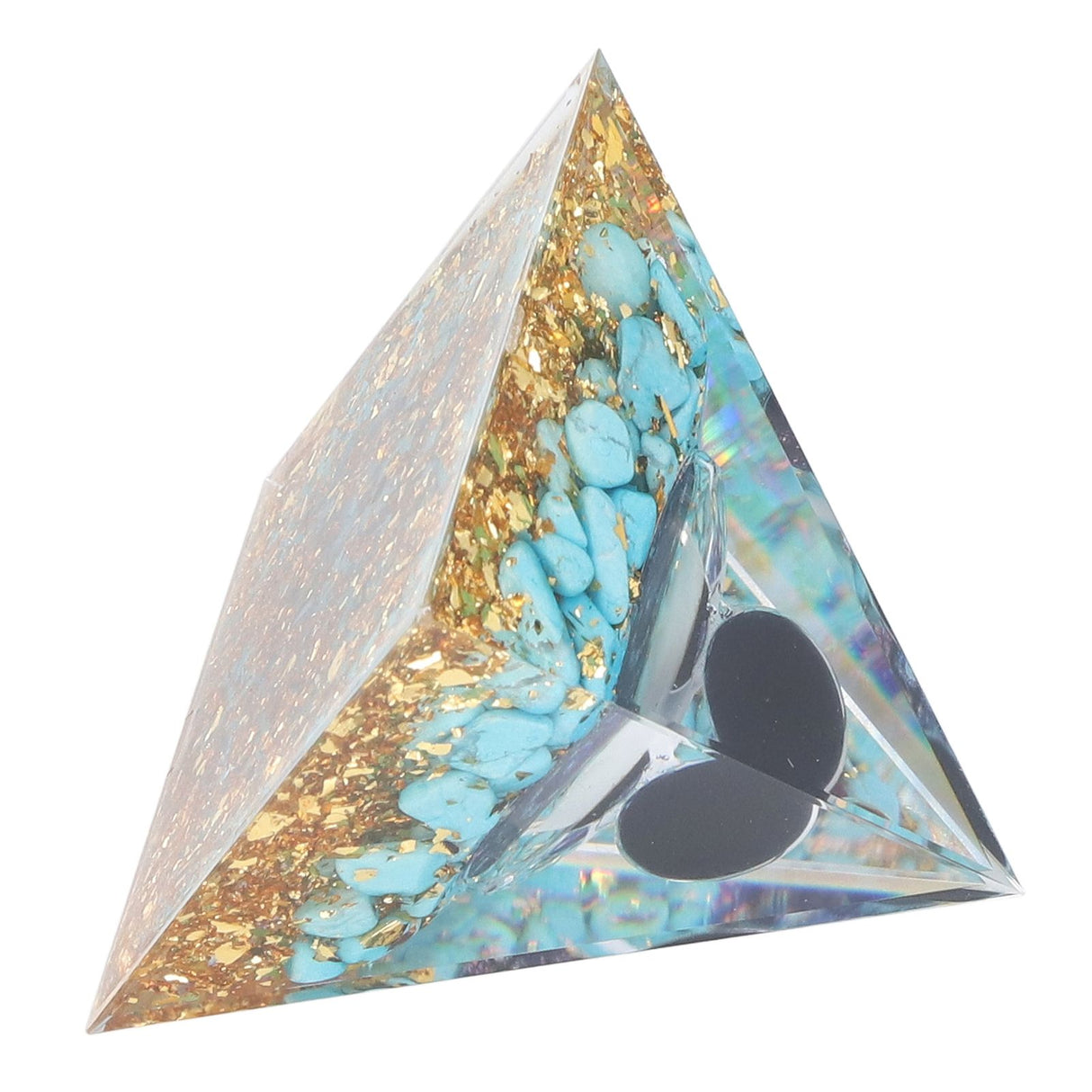 Orgone Pyramid Energy Healing Chakra Pyramid Promotes Mental Growth for Home Office Desktop Decoration