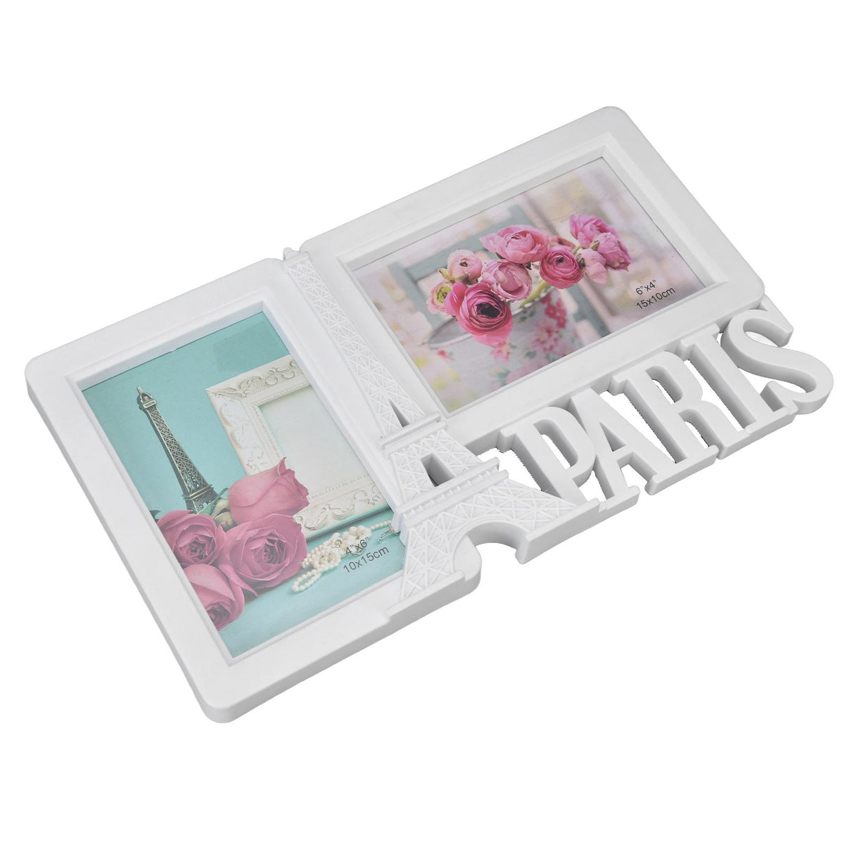 2PCS Rectangle Photo Frame Home Decorative Photo Frame 2 Hole Wedding Picture Frame for Bedroom Party