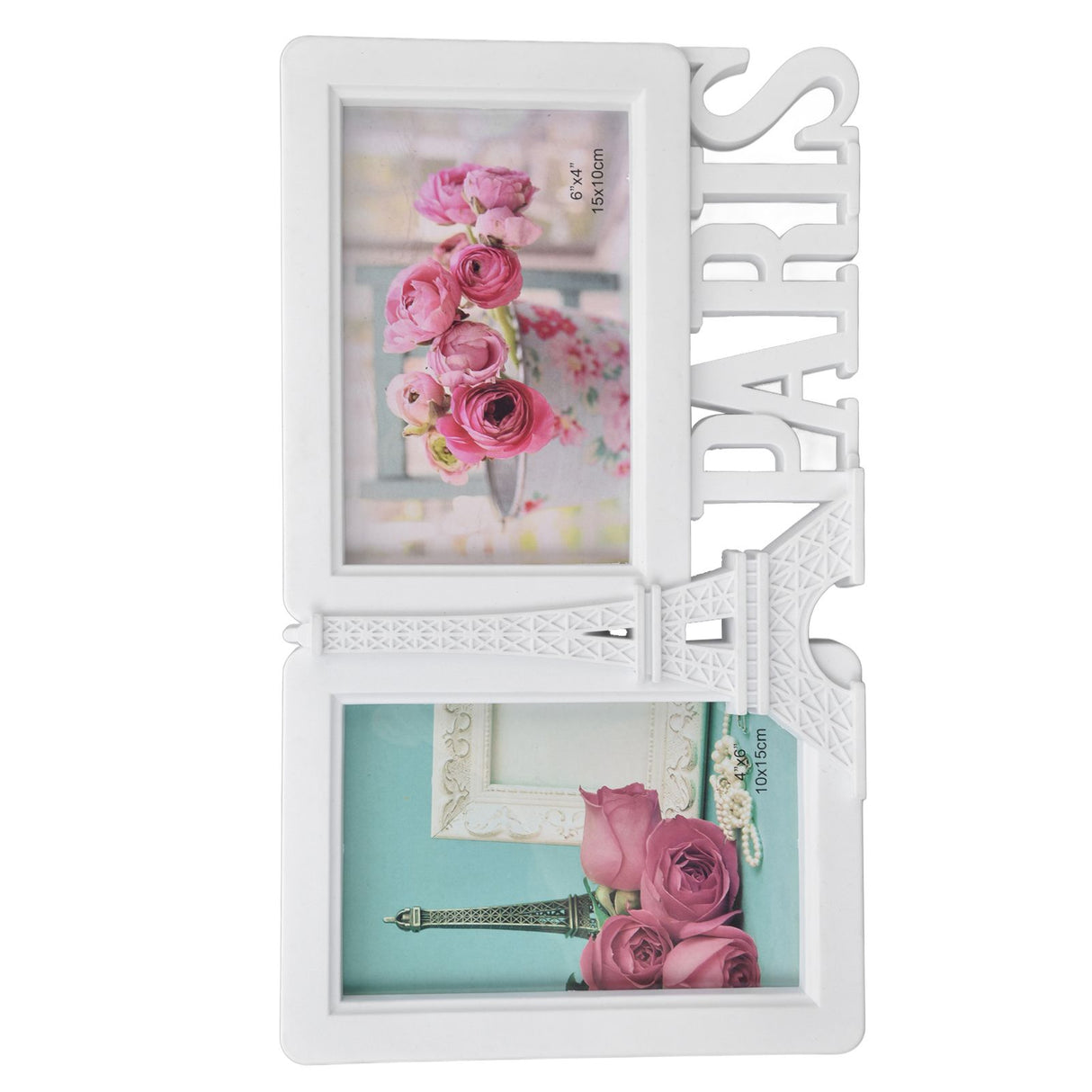 2PCS Rectangle Photo Frame Home Decorative Photo Frame 2 Hole Wedding Picture Frame for Bedroom Party