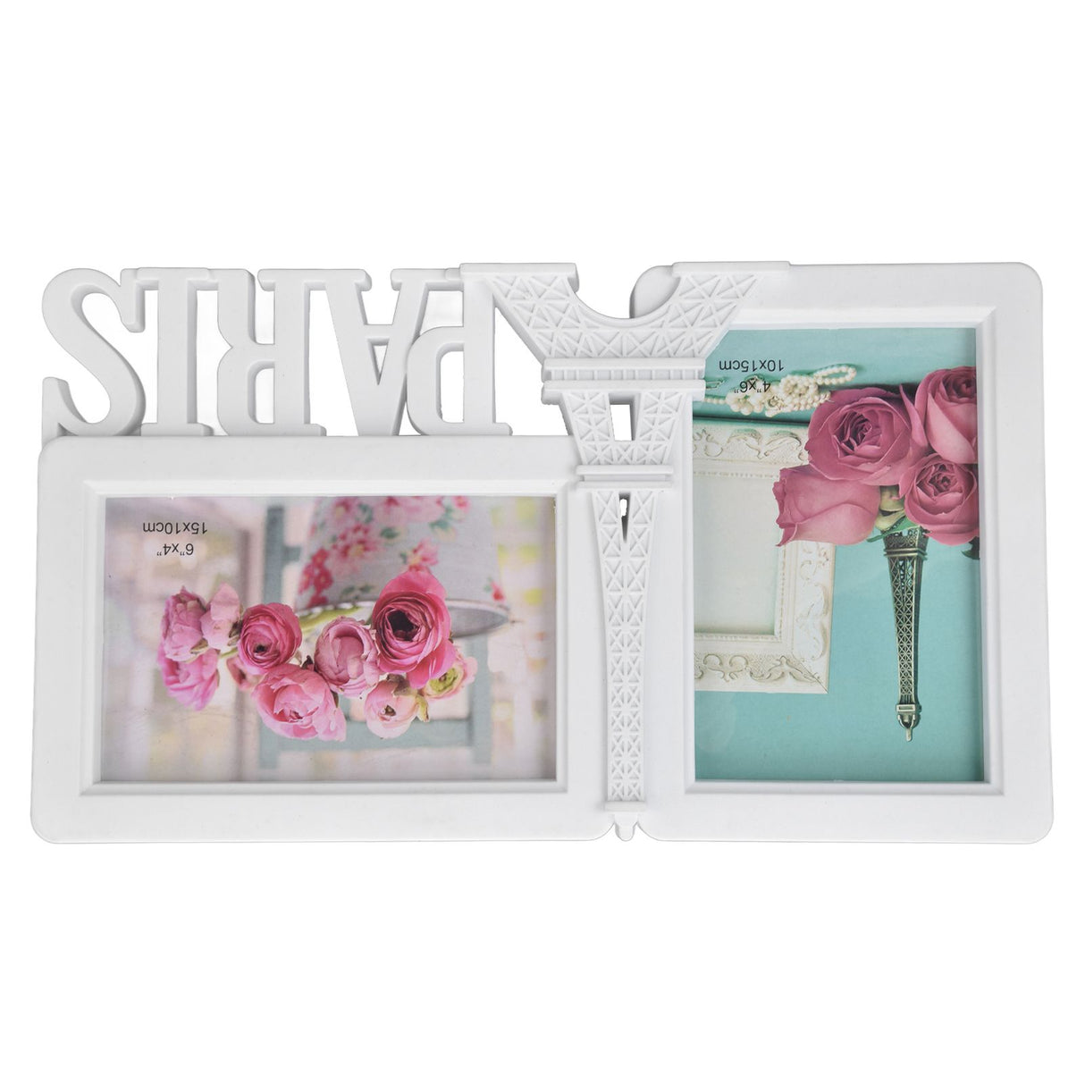 2PCS Rectangle Photo Frame Home Decorative Photo Frame 2 Hole Wedding Picture Frame for Bedroom Party