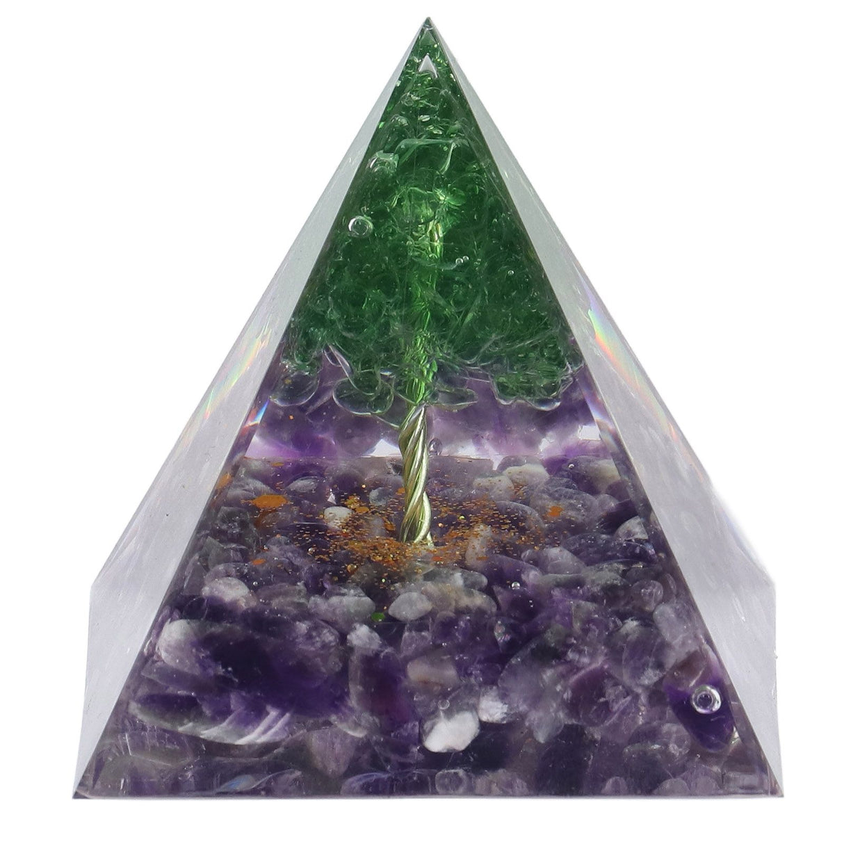 Crystal Pyramid Orgone Pyramid Home Handicraft Ornaments for Energy Healing Calmness
