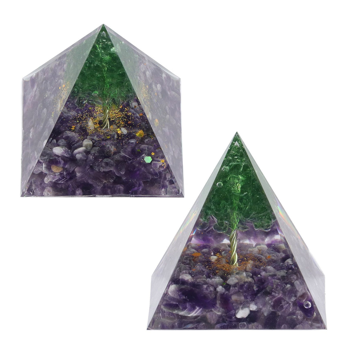 Crystal Pyramid Orgone Pyramid Home Handicraft Ornaments for Energy Healing Calmness