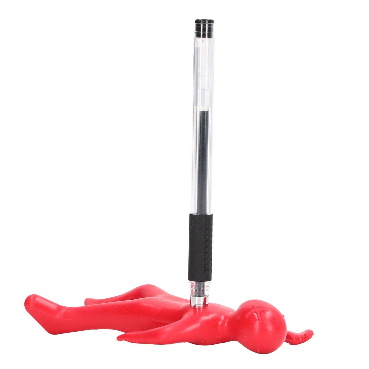 Red Human Shape Pen Holder Plastic Funny Pencil Holder Desk Ornaments for Office Household Decoration