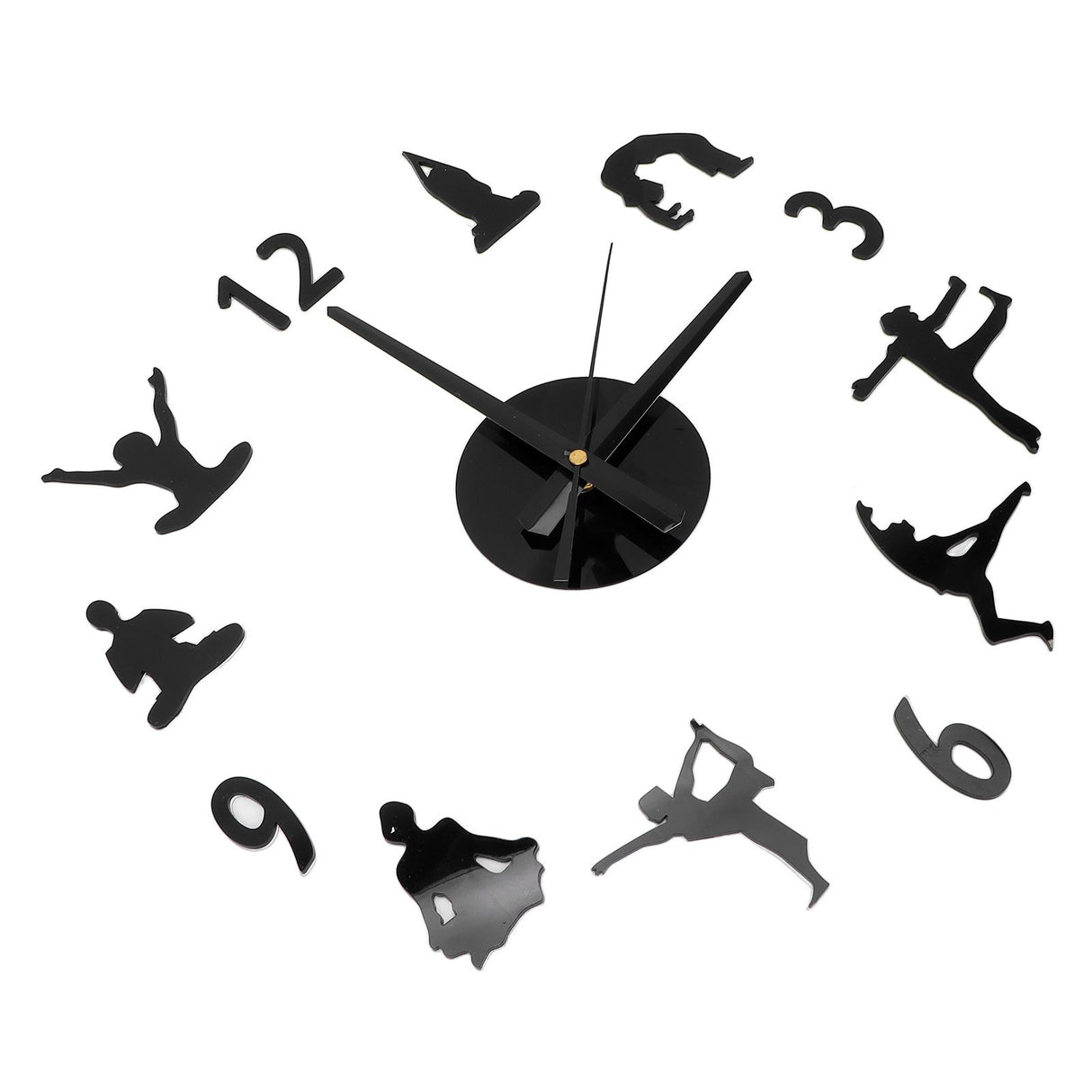 DIY Wall Clock Silent Stylish Decorative Frameless Hanging Clock for Living Room Office