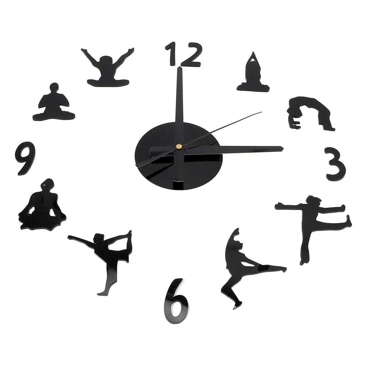 DIY Wall Clock Silent Stylish Decorative Frameless Hanging Clock for Living Room Office