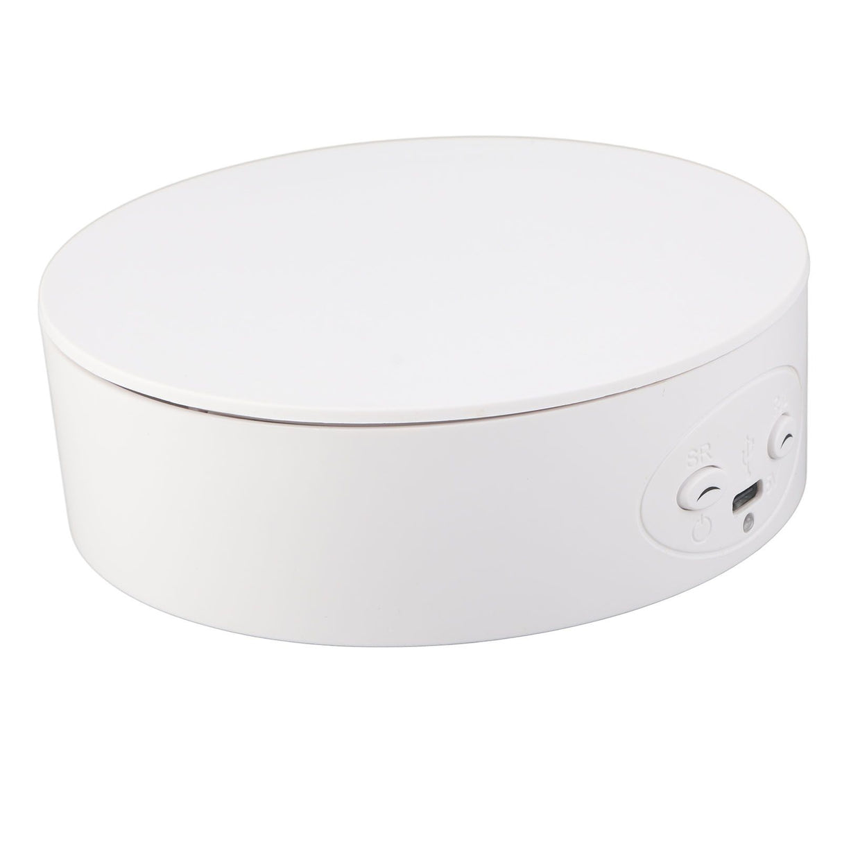 360 Degree Rotating Display Stand Maximum Load 6.6lb Electric Rotating Turntable for Wine Bottles Cosmetics WatchesWhite