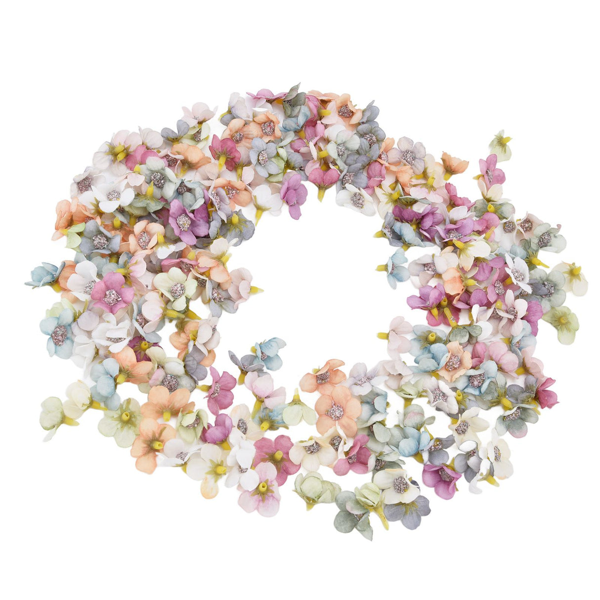 200Pcs Wedding Cloth Small Flower Head 2.5cm/1.0in DIY Simulation Flowers Head for Birthday Wedding Christening