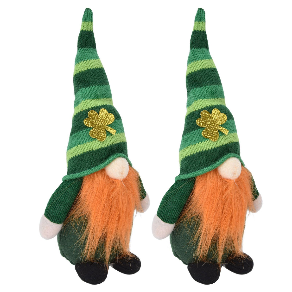 2pcs Gnomes Plush Representing Good Luck Expressing ST Patricks Day Feeling Irish Green Gnome Ornament for DecorationMale Style