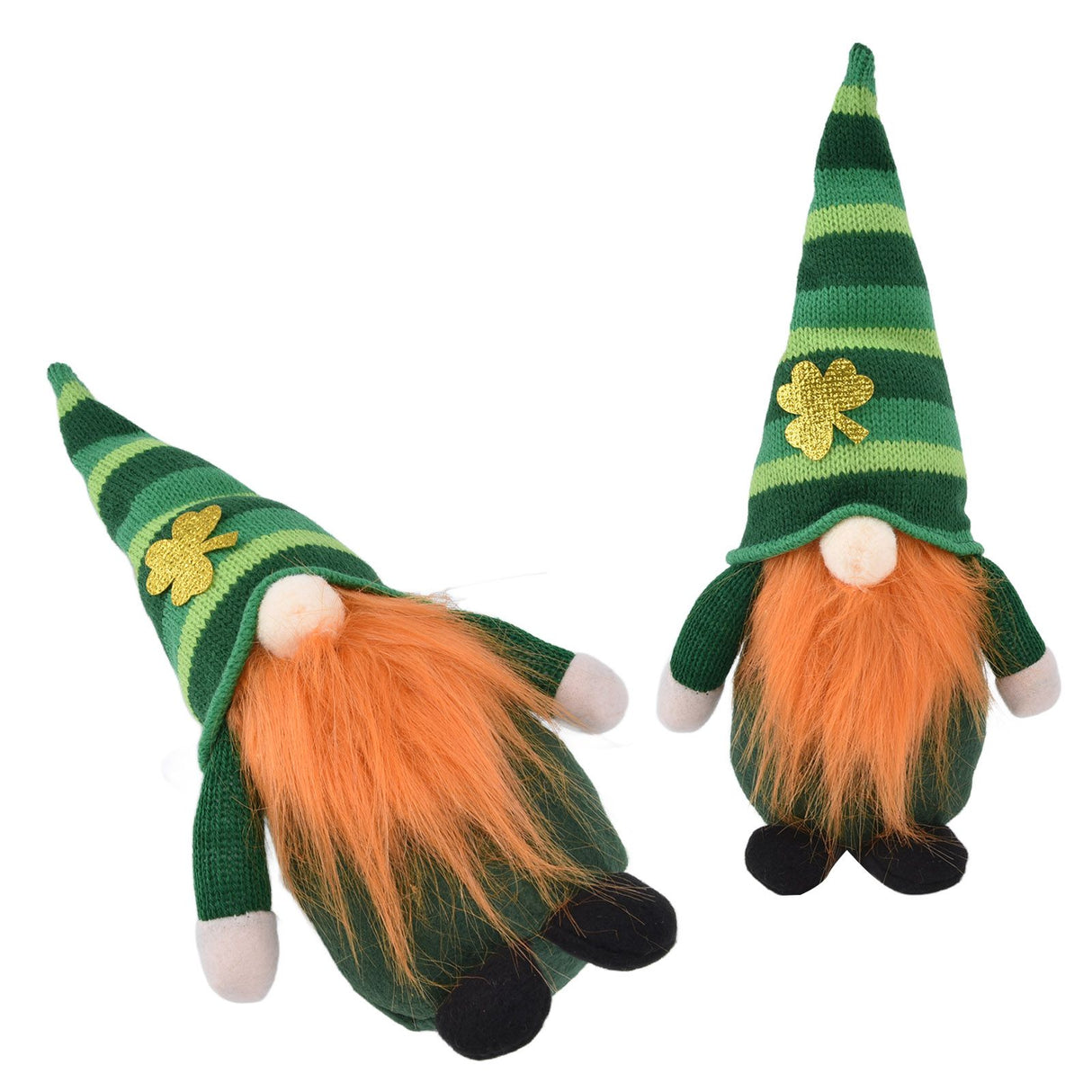 2pcs Gnomes Plush Representing Good Luck Expressing ST Patricks Day Feeling Irish Green Gnome Ornament for DecorationMale Style