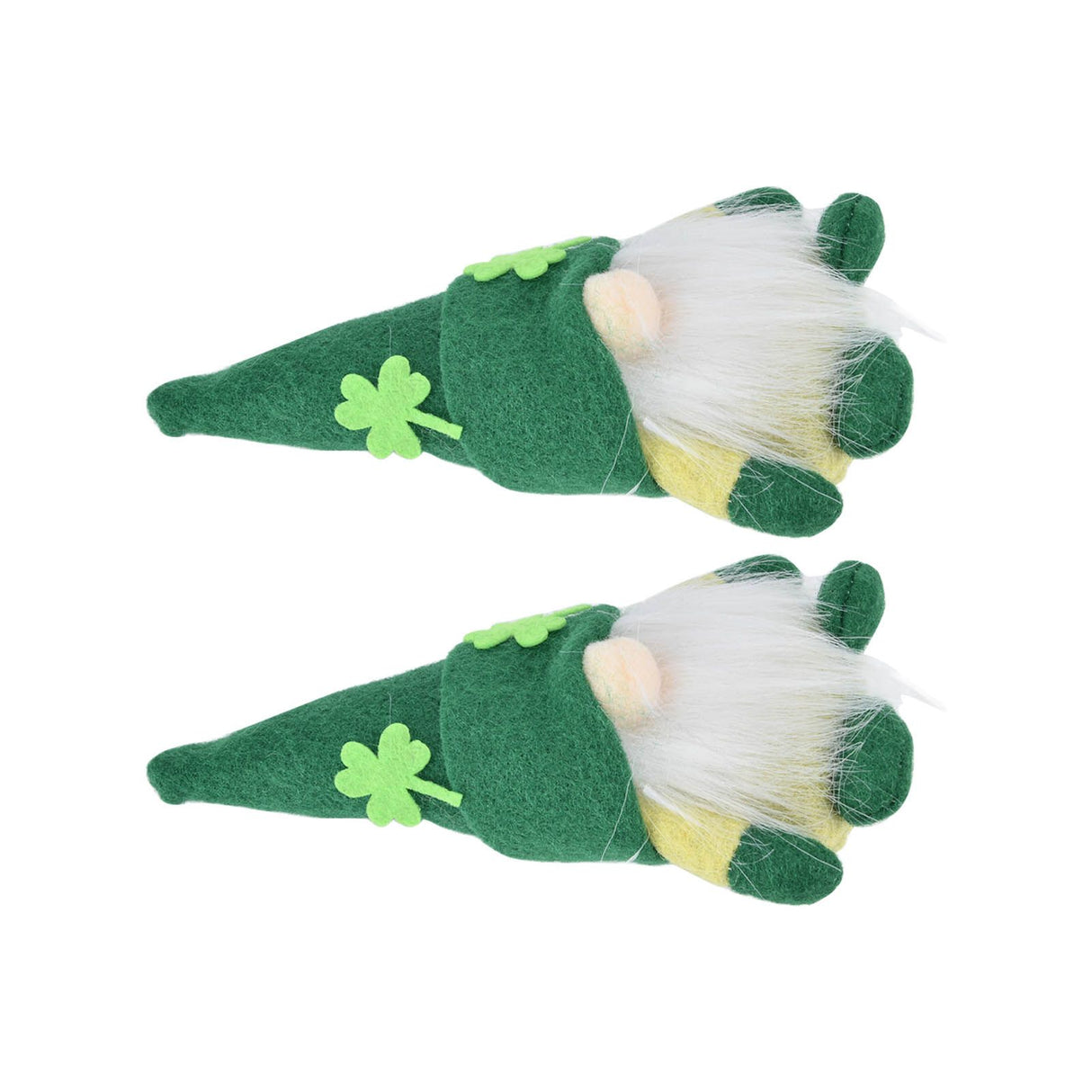 2pcs Gnomes Doll Handmade Cute Faceless Green Hat St. Patrick's Day Ornament Plush Dwarf Doll for Sofa Dining Table(Men's Style )