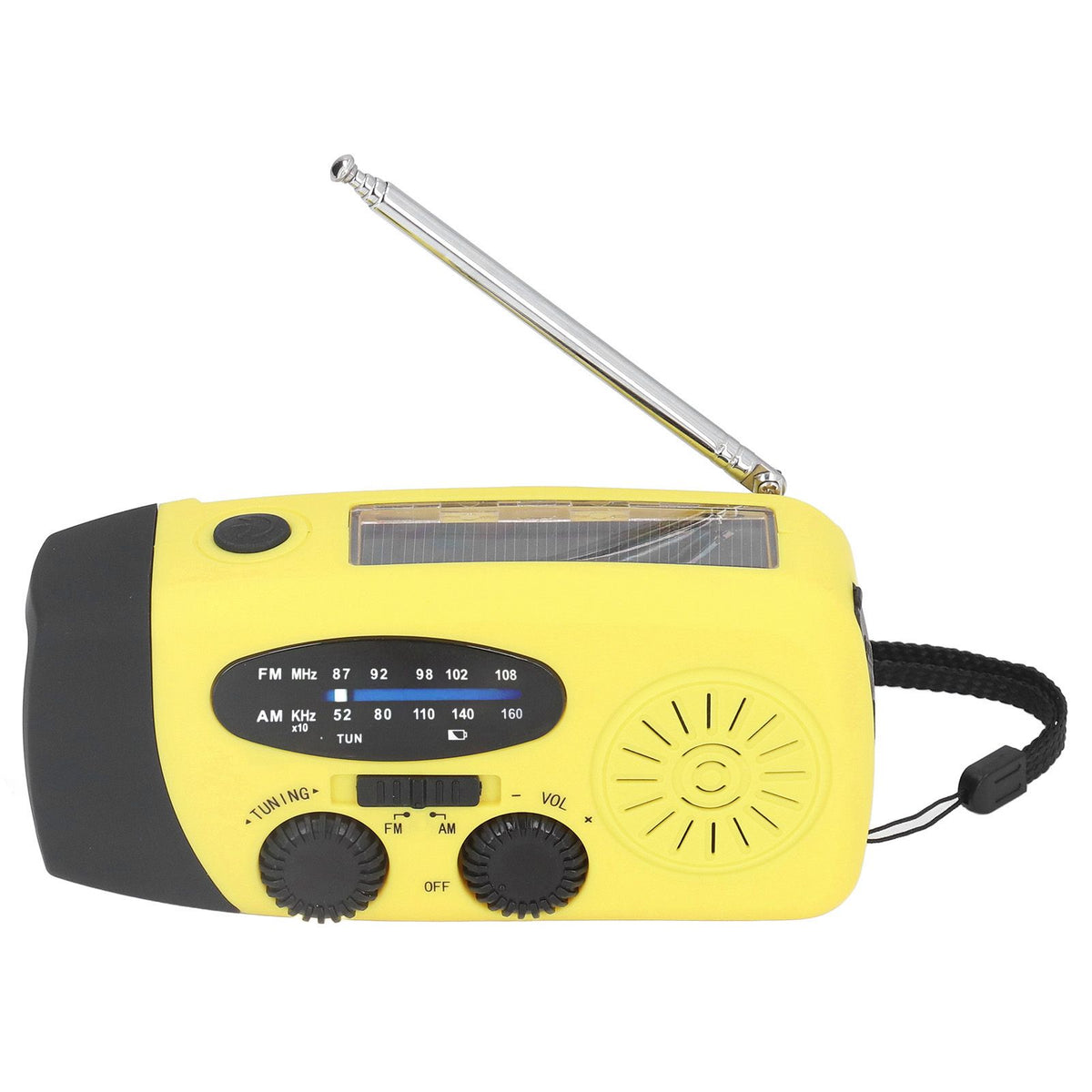 Hand Crank Solar Radio Multifunctional Emergency Radio LED Radio with Flashlight for Outdoor CampingYellow Europe
